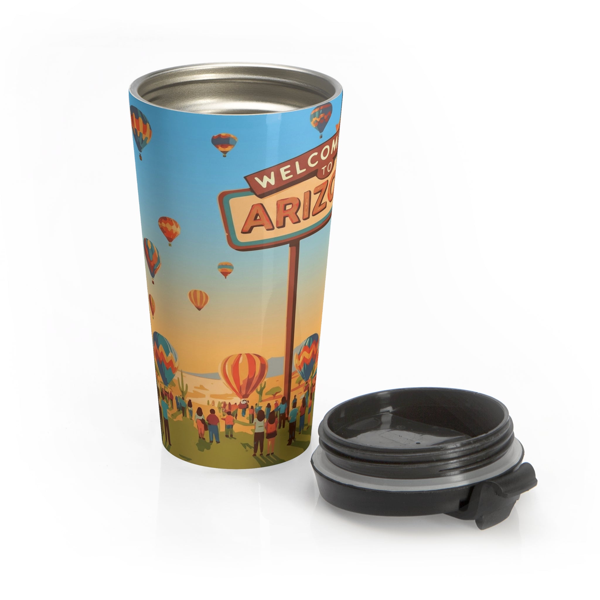 Welcome to Arizona Hot Air Balloon Stainless Steel Scenic Tumbler Travel Mug