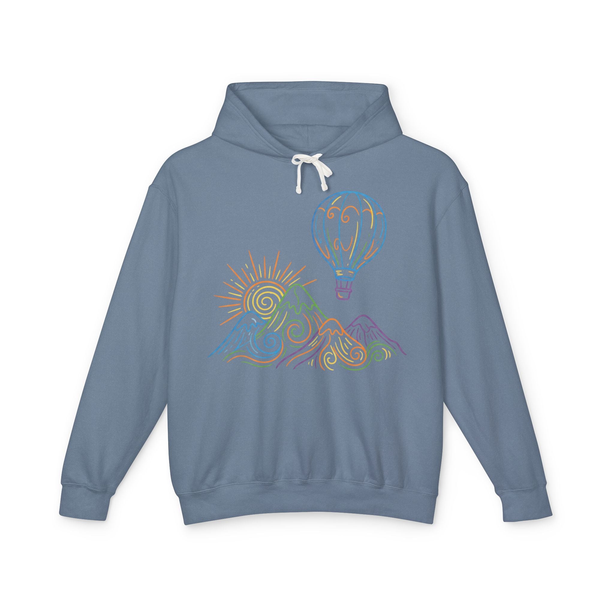 Hot Air Balloon Mountain Pastel Hoodie