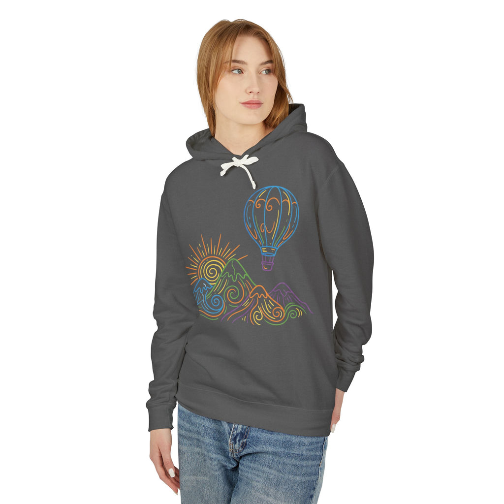 Hot Air Balloon Mountain Pastel Hoodie