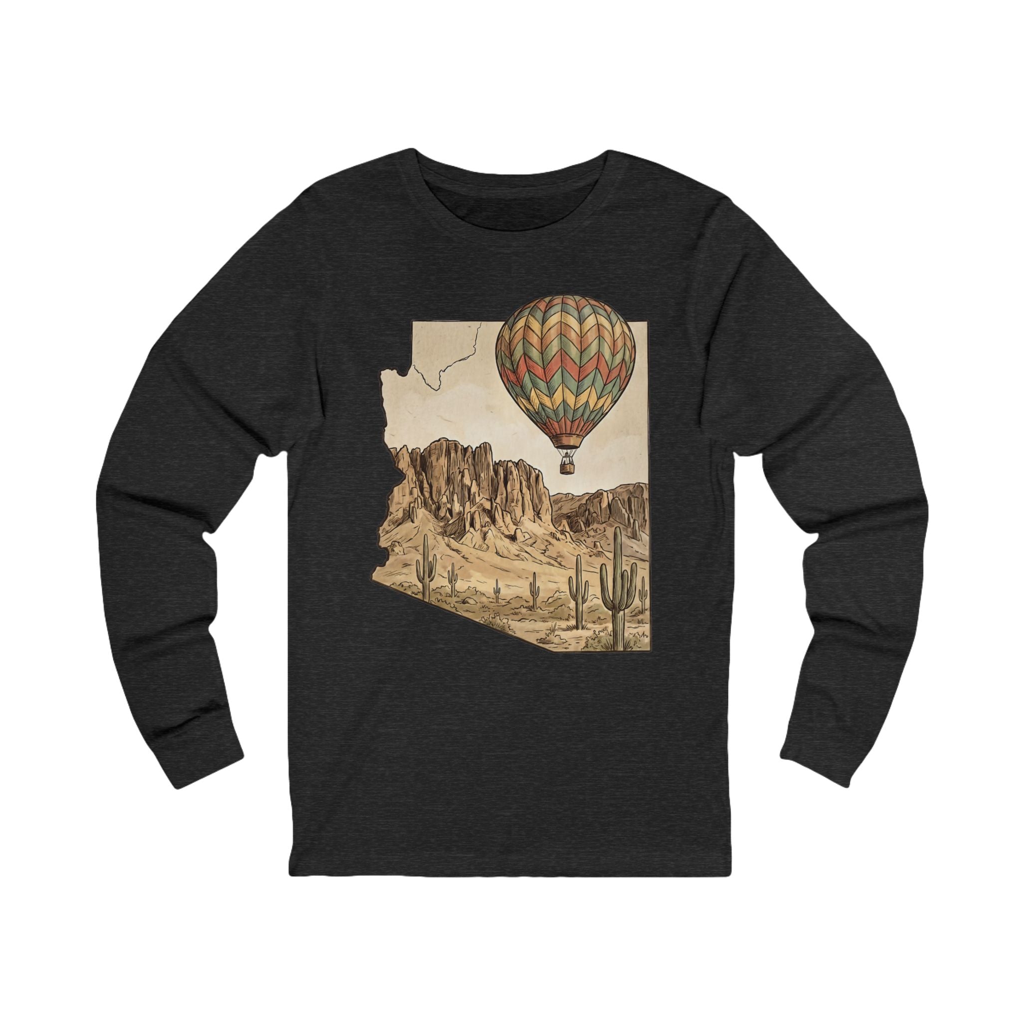 Grand Canyon Arizona Hot Air Balloon Long Sleeve Tee