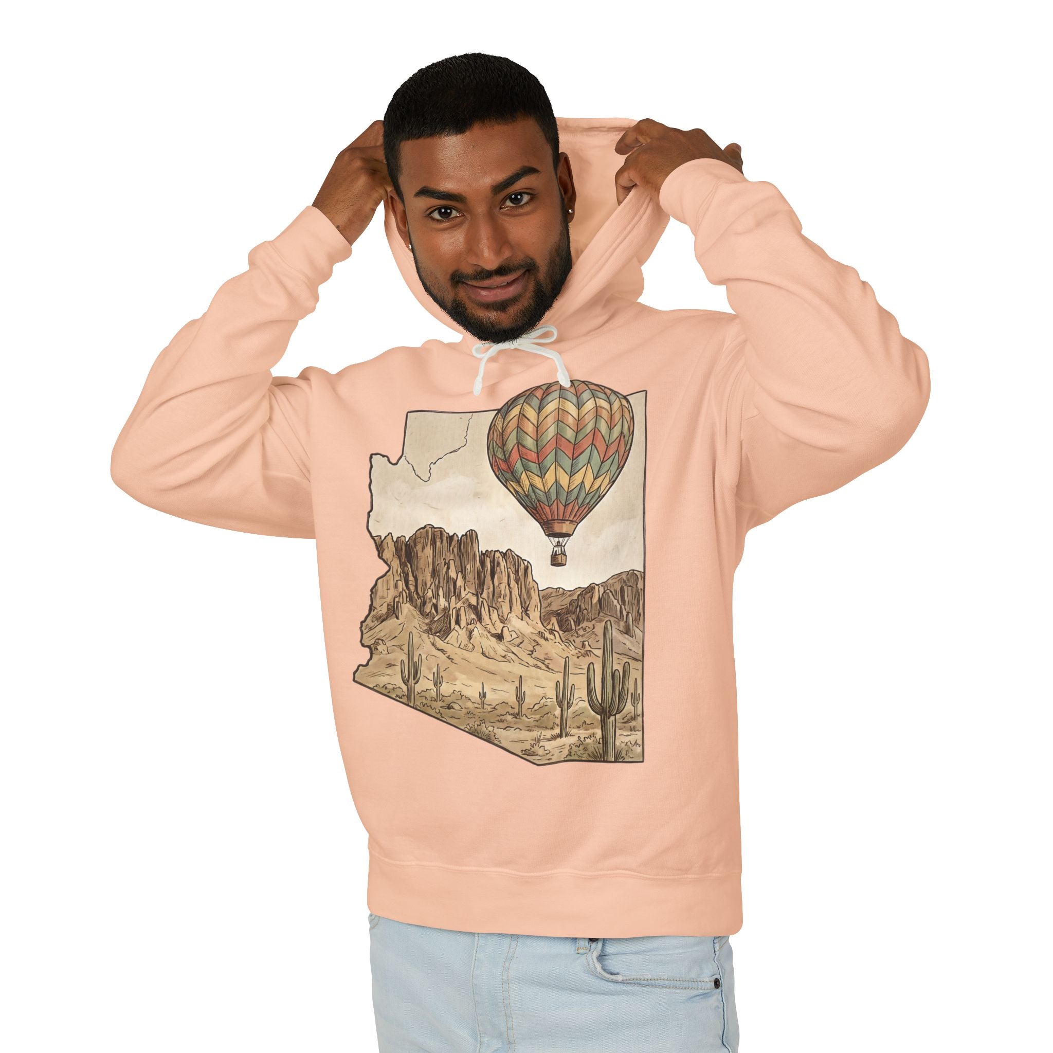 Grand Canyon Arizona Desert Hot Air Balloon Hoodie