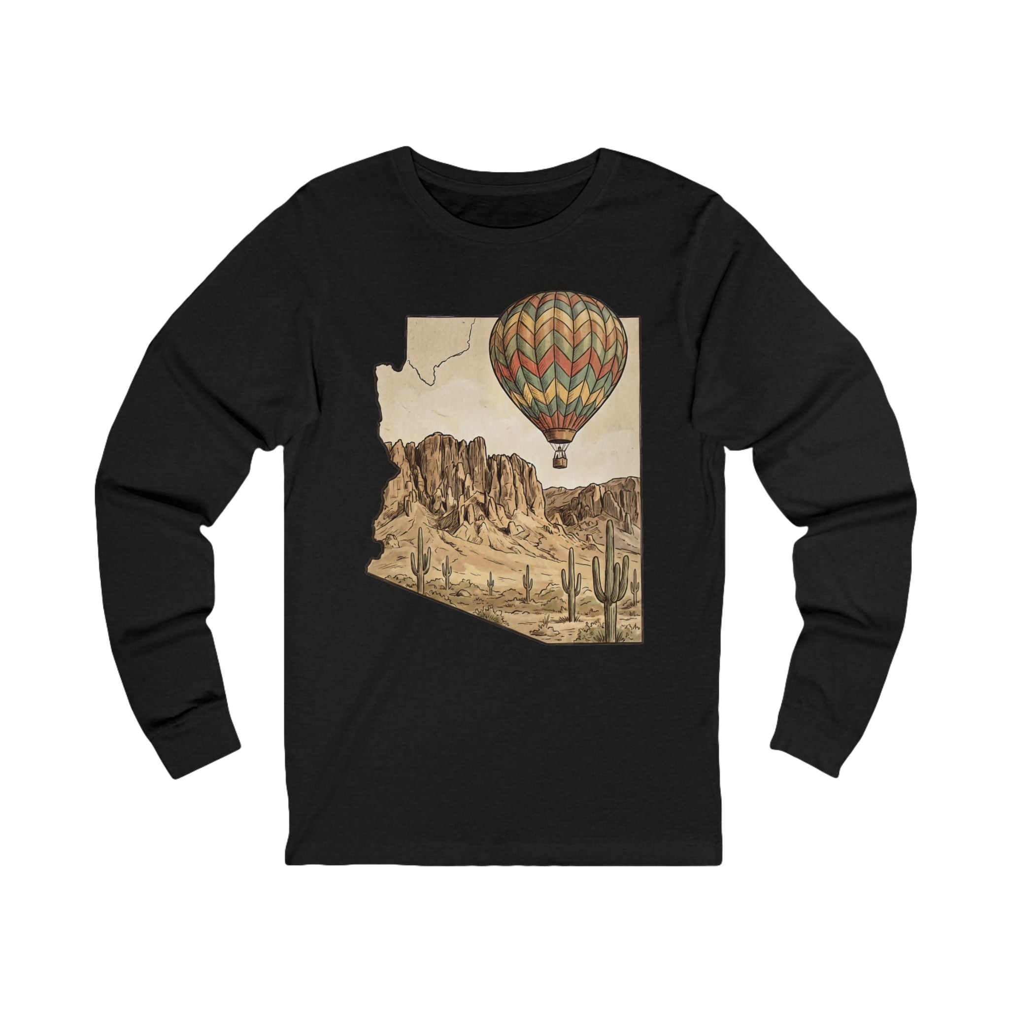 Grand Canyon Arizona Hot Air Balloon Long Sleeve Tee