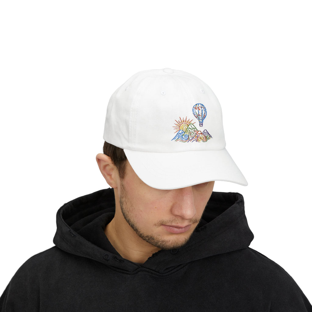 Hot Air Balloon Mountain Pastel Hat