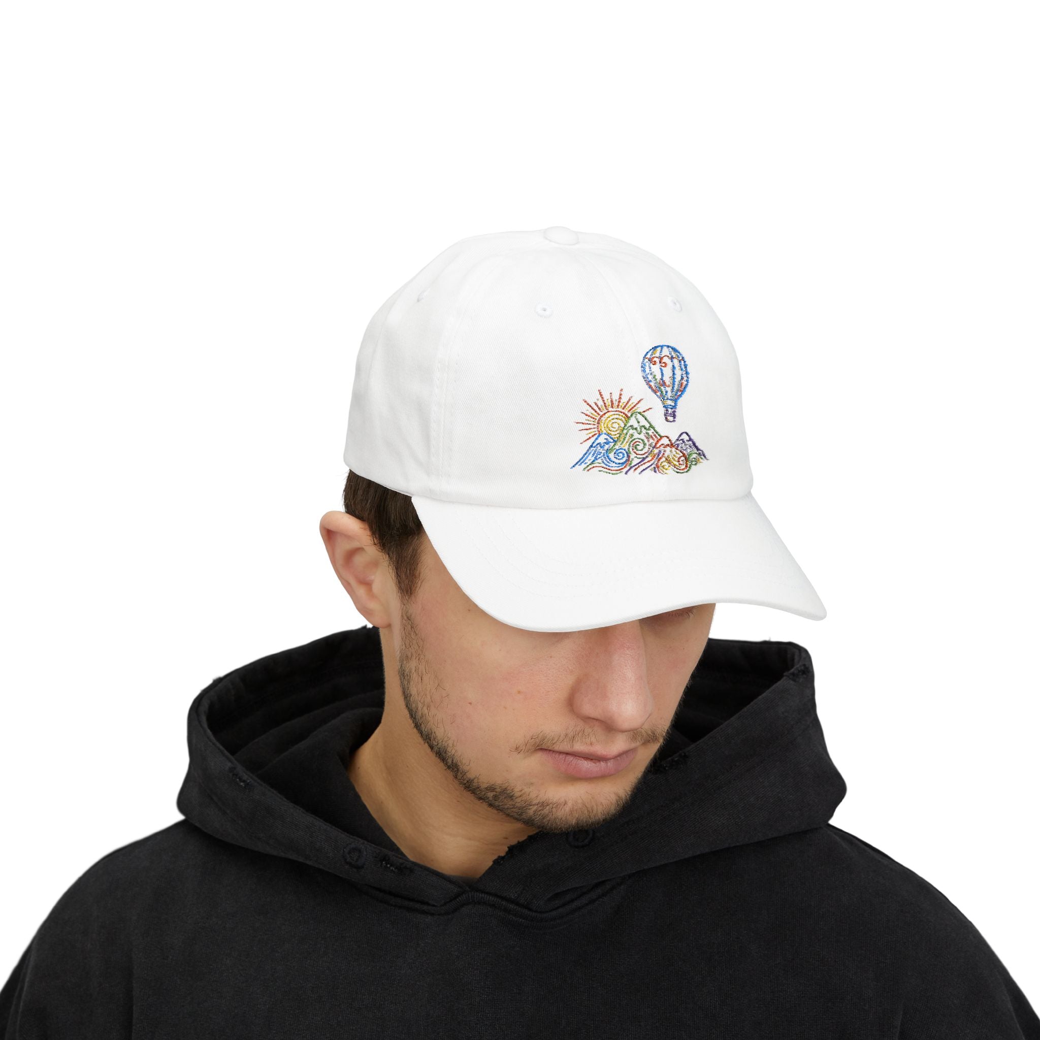 Hot Air Balloon Mountain Pastel Hat