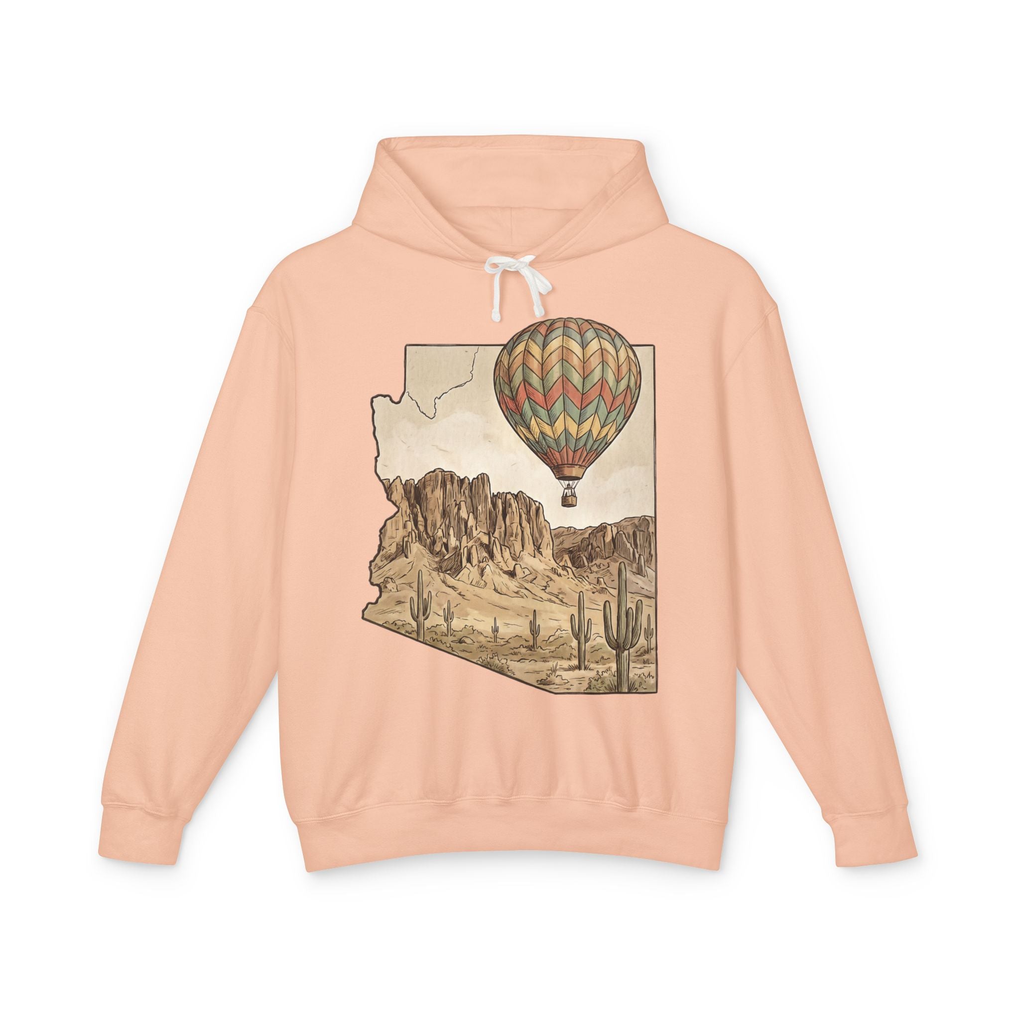 Grand Canyon Arizona Desert Hot Air Balloon Hoodie