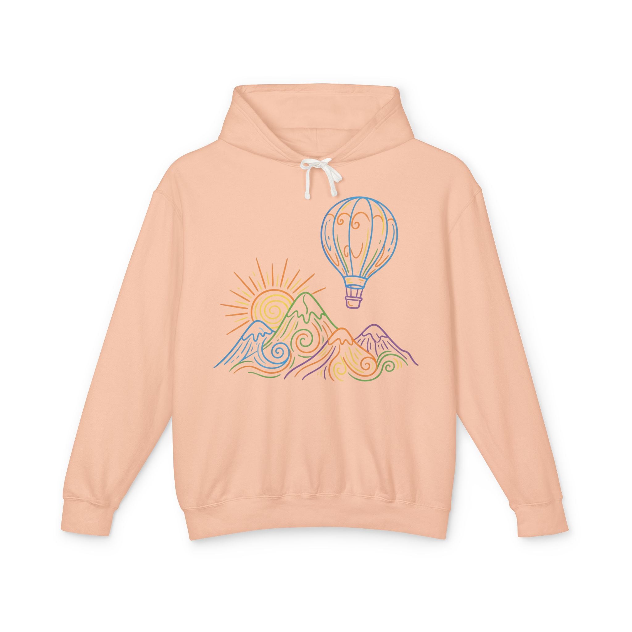 Hot Air Balloon Mountain Pastel Hoodie