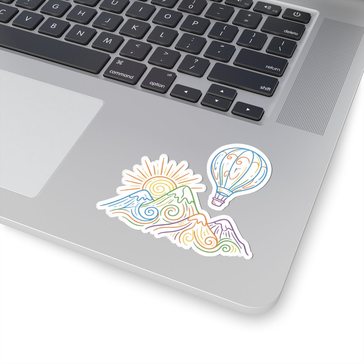 Hot Air Balloon Mountain Pastel Sticker