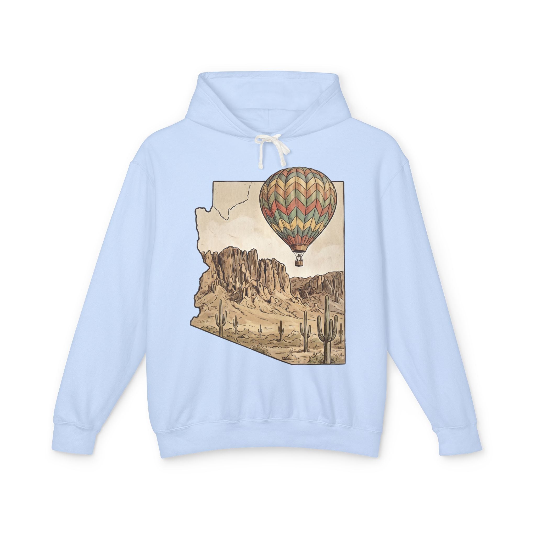 Grand Canyon Arizona Desert Hot Air Balloon Hoodie
