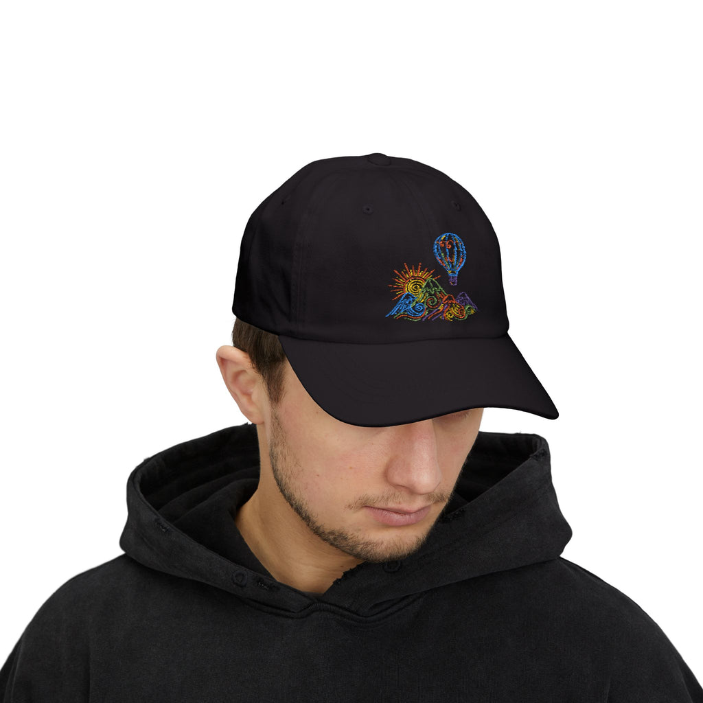 Hot Air Balloon Mountain Pastel Hat