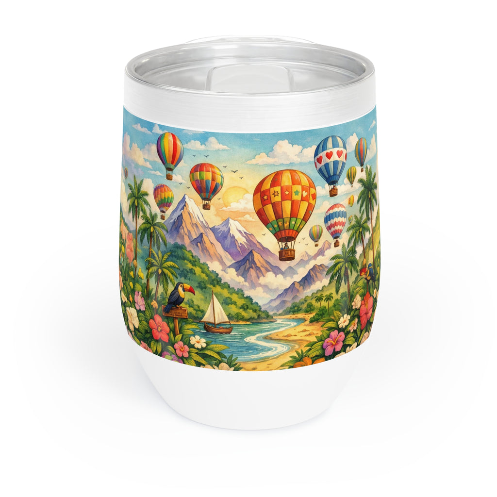 Hot Air Balloon Adventure Chill Wine Tumbler