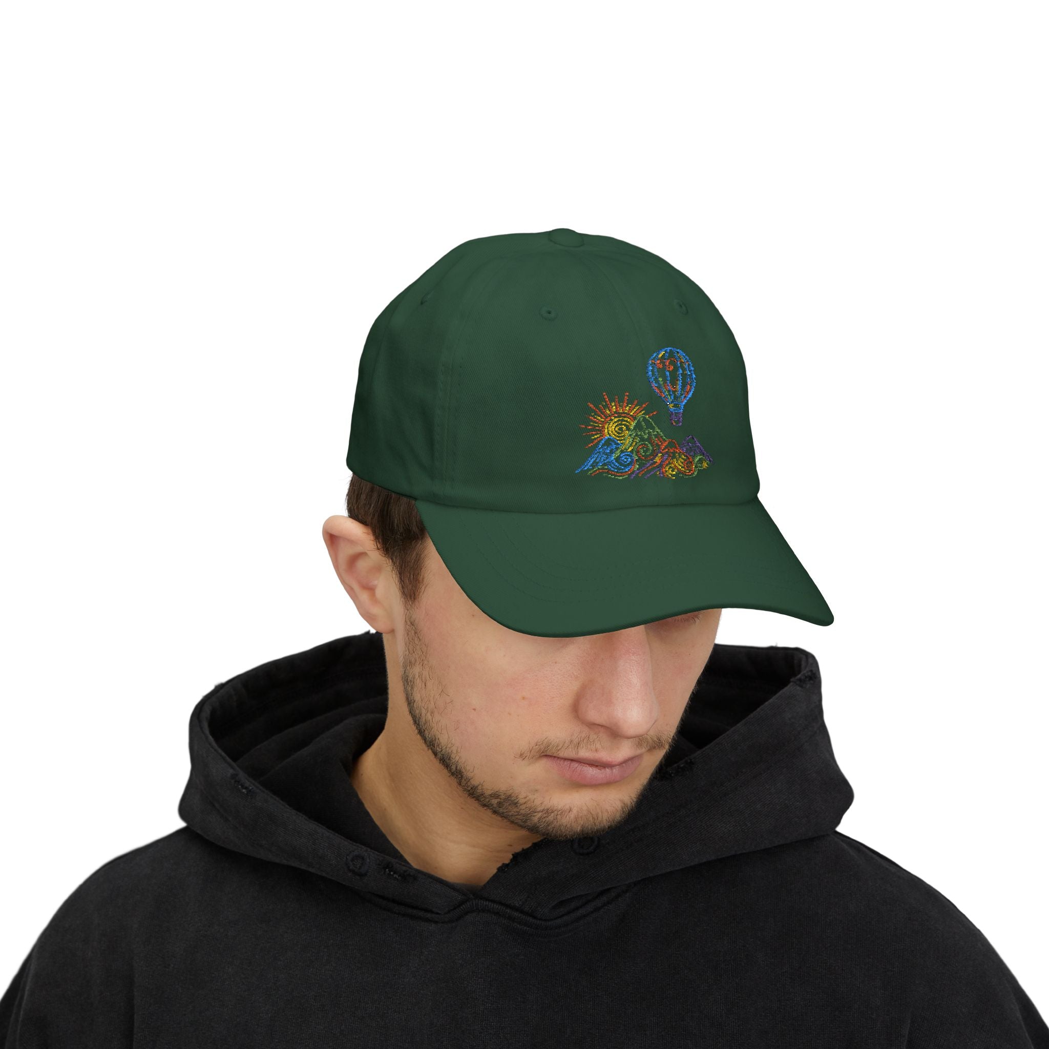 Hot Air Balloon Mountain Pastel Hat