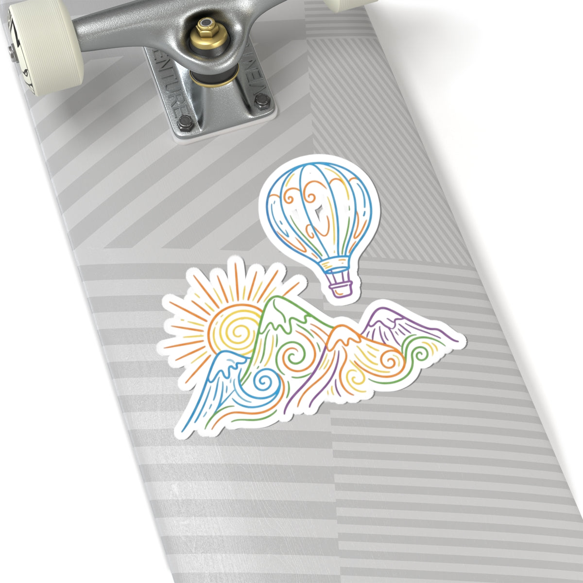 Hot Air Balloon Mountain Pastel Sticker