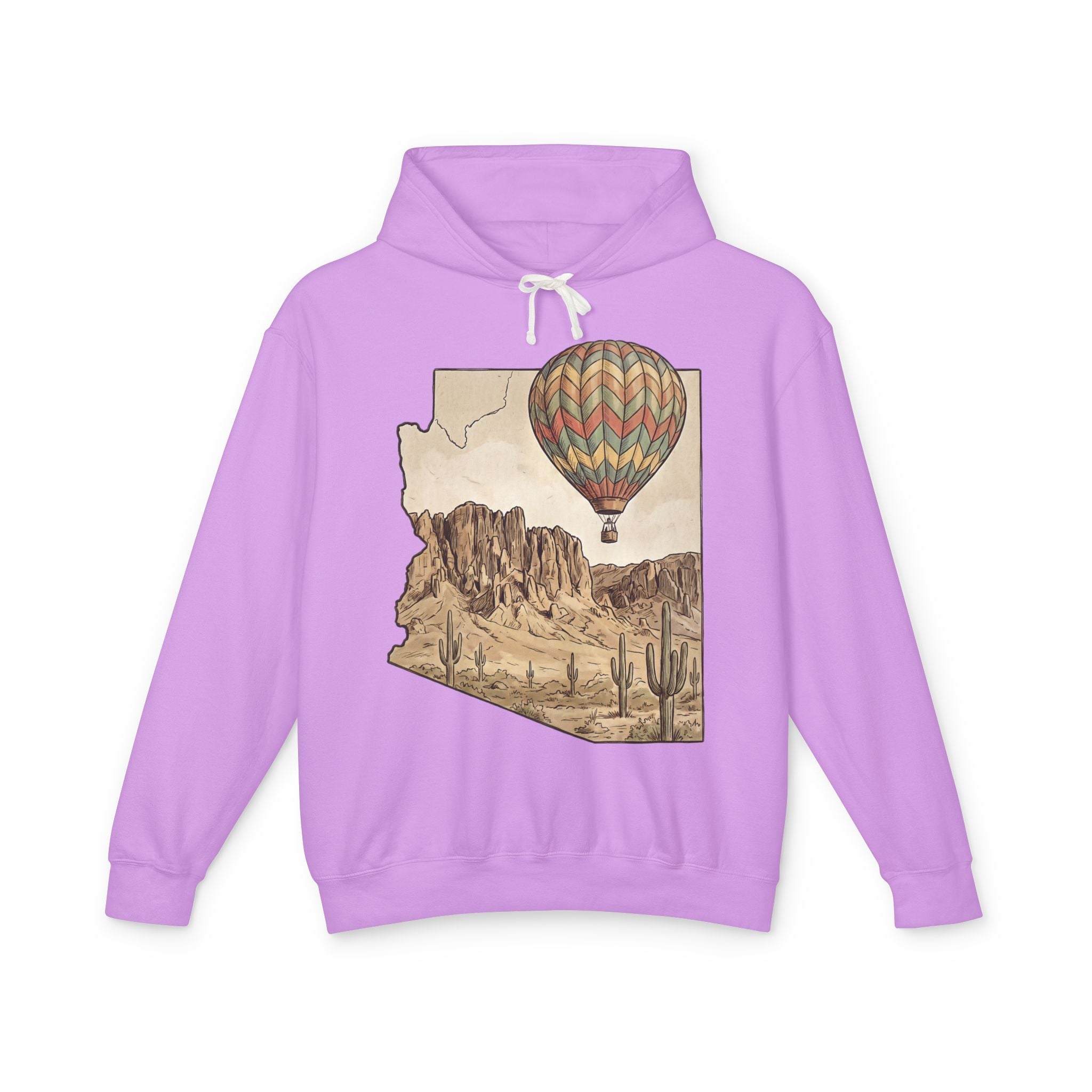Grand Canyon Arizona Desert Hot Air Balloon Hoodie