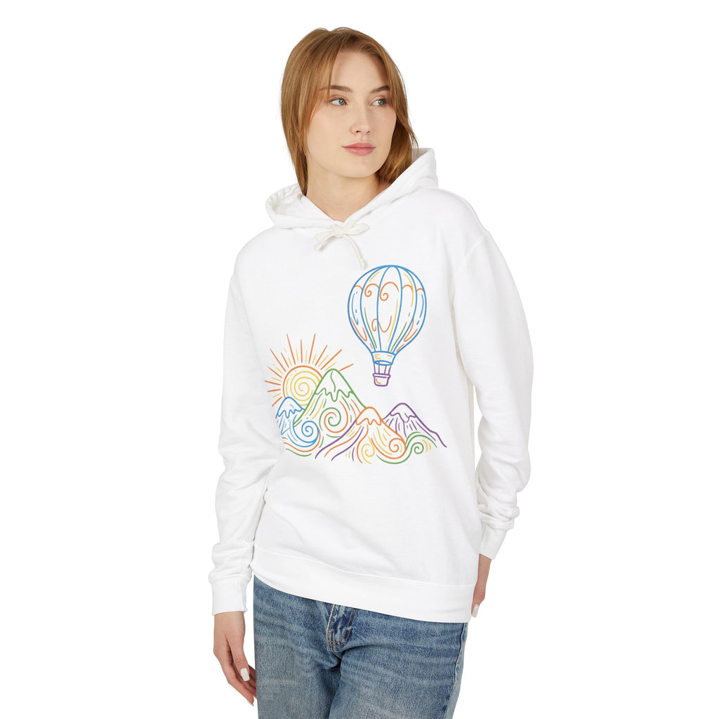 Hot Air Balloon Mountain Pastel Hoodie
