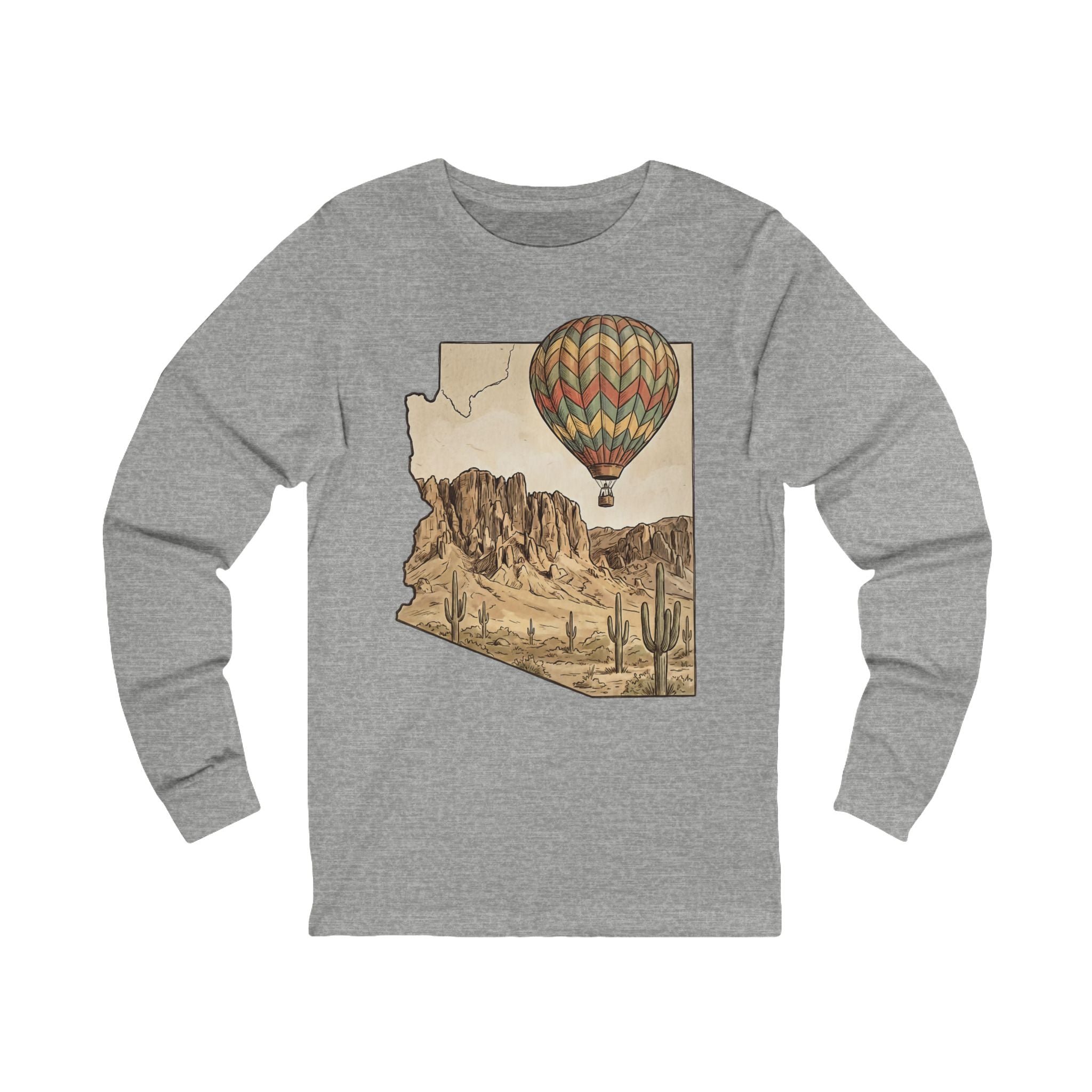 Grand Canyon Arizona Hot Air Balloon Long Sleeve Tee