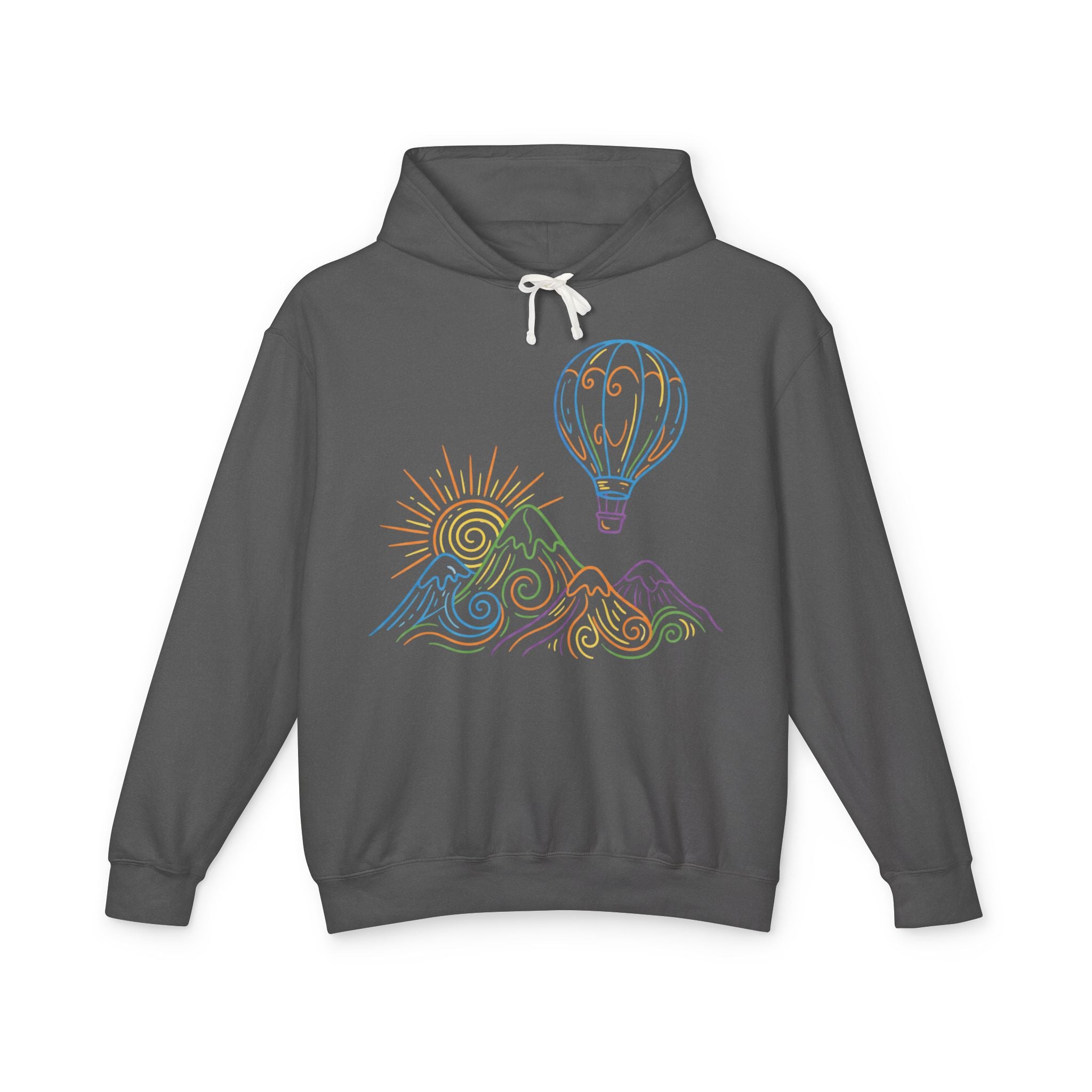 Hot Air Balloon Mountain Pastel Hoodie