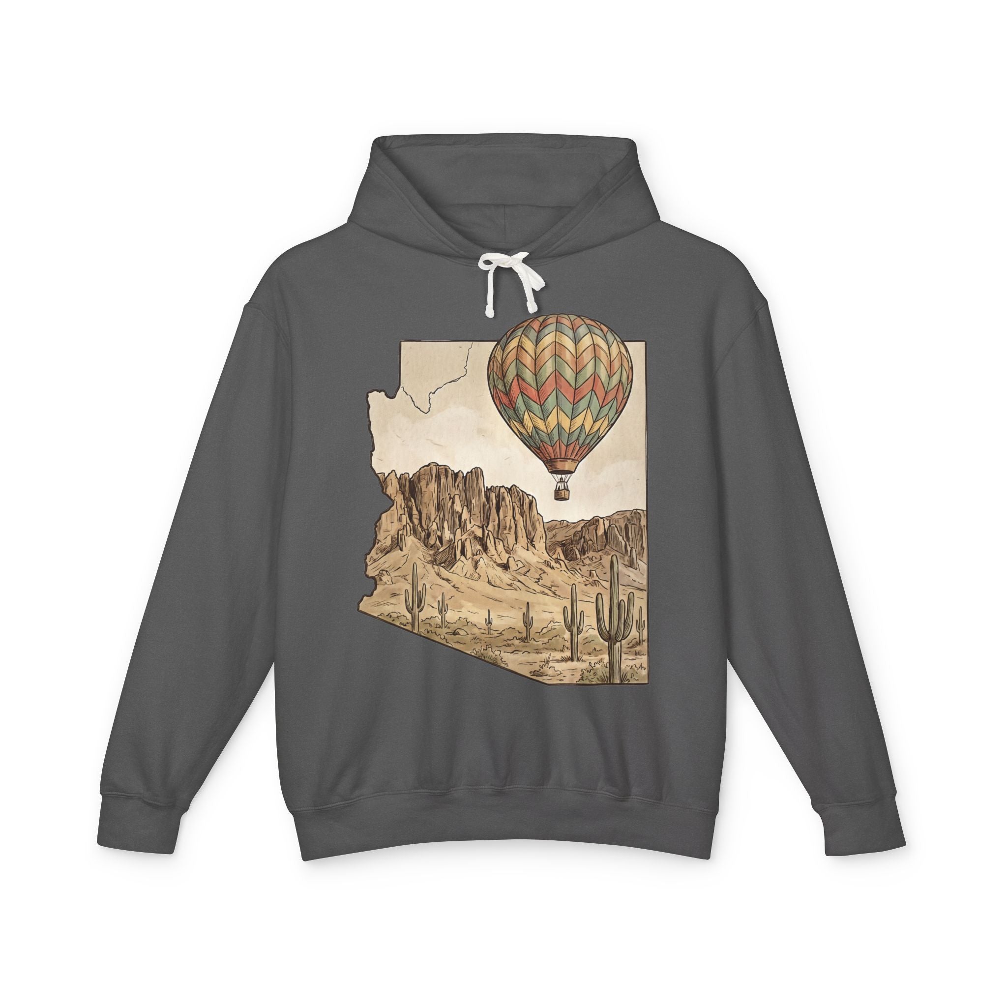 Grand Canyon Arizona Desert Hot Air Balloon Hoodie