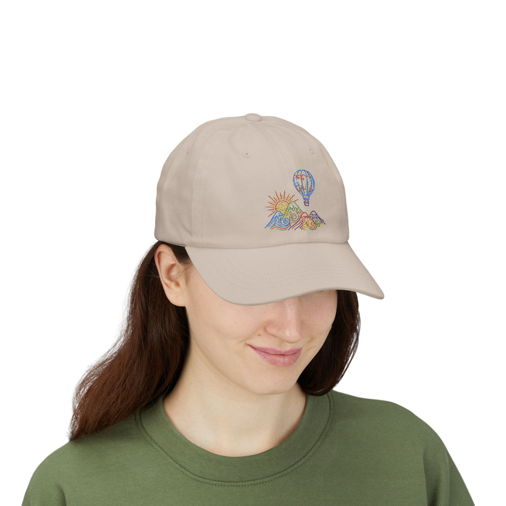 Hot Air Balloon Mountain Pastel Hat