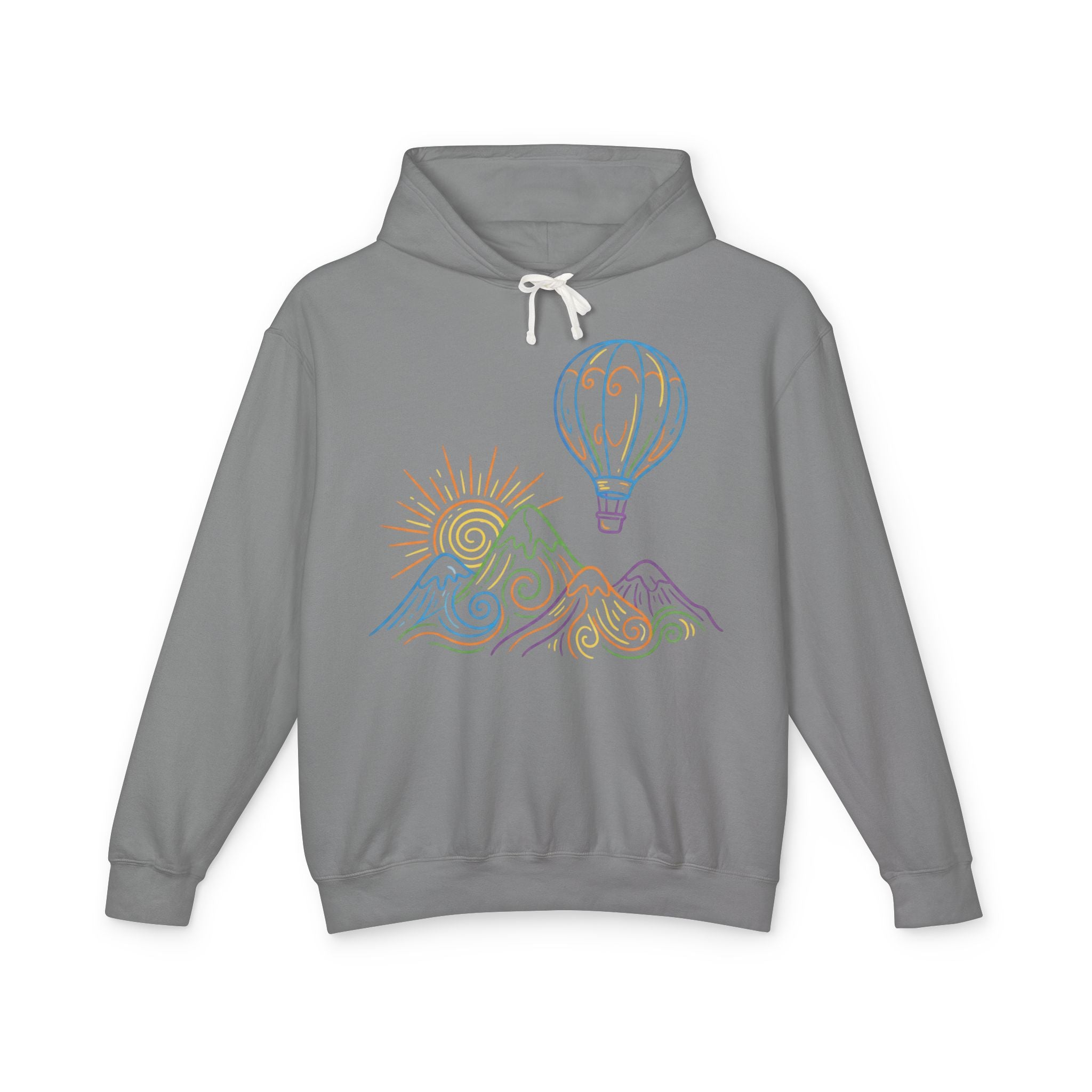 Hot Air Balloon Mountain Pastel Hoodie