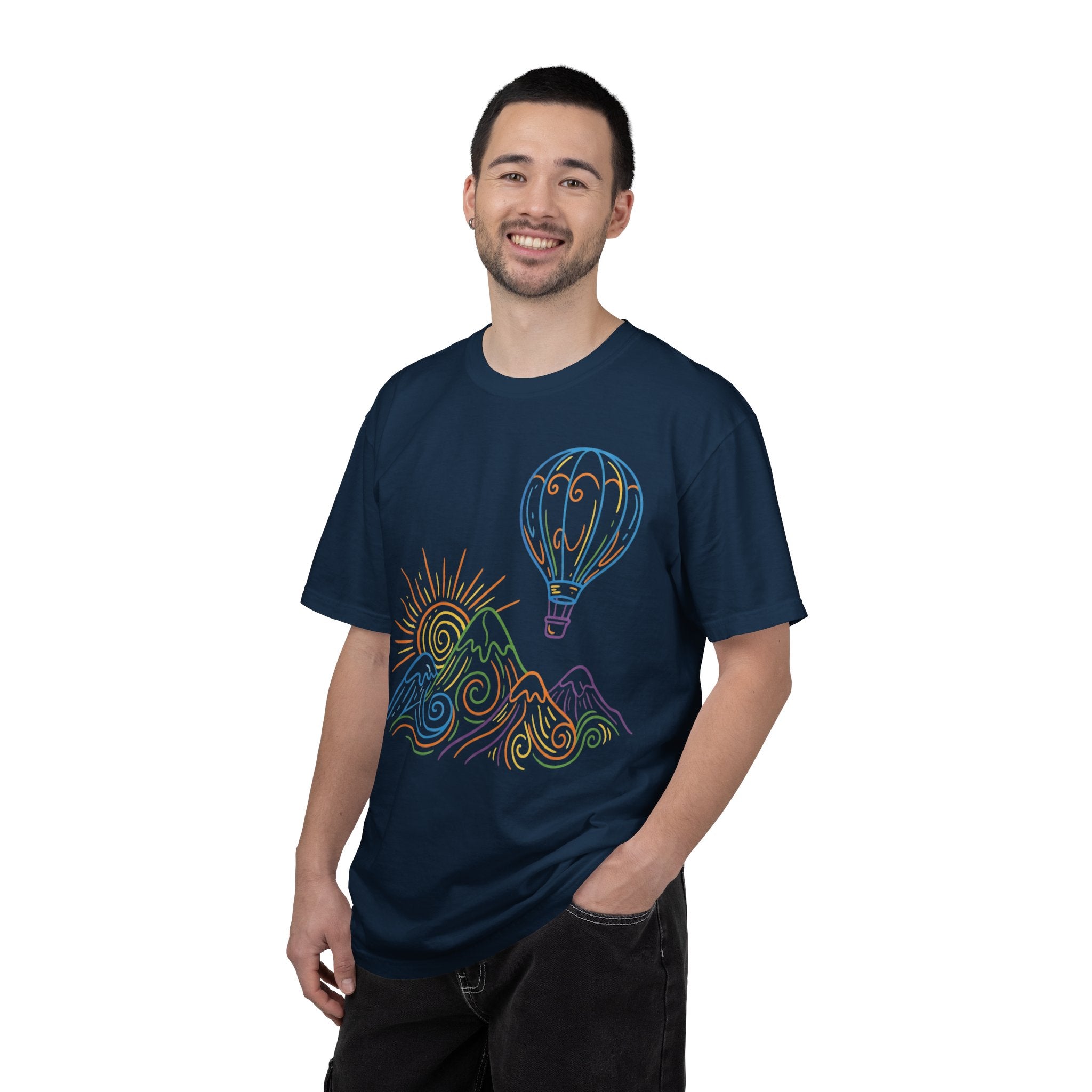Hot Air Balloon Mountain Pastel T-Shirt