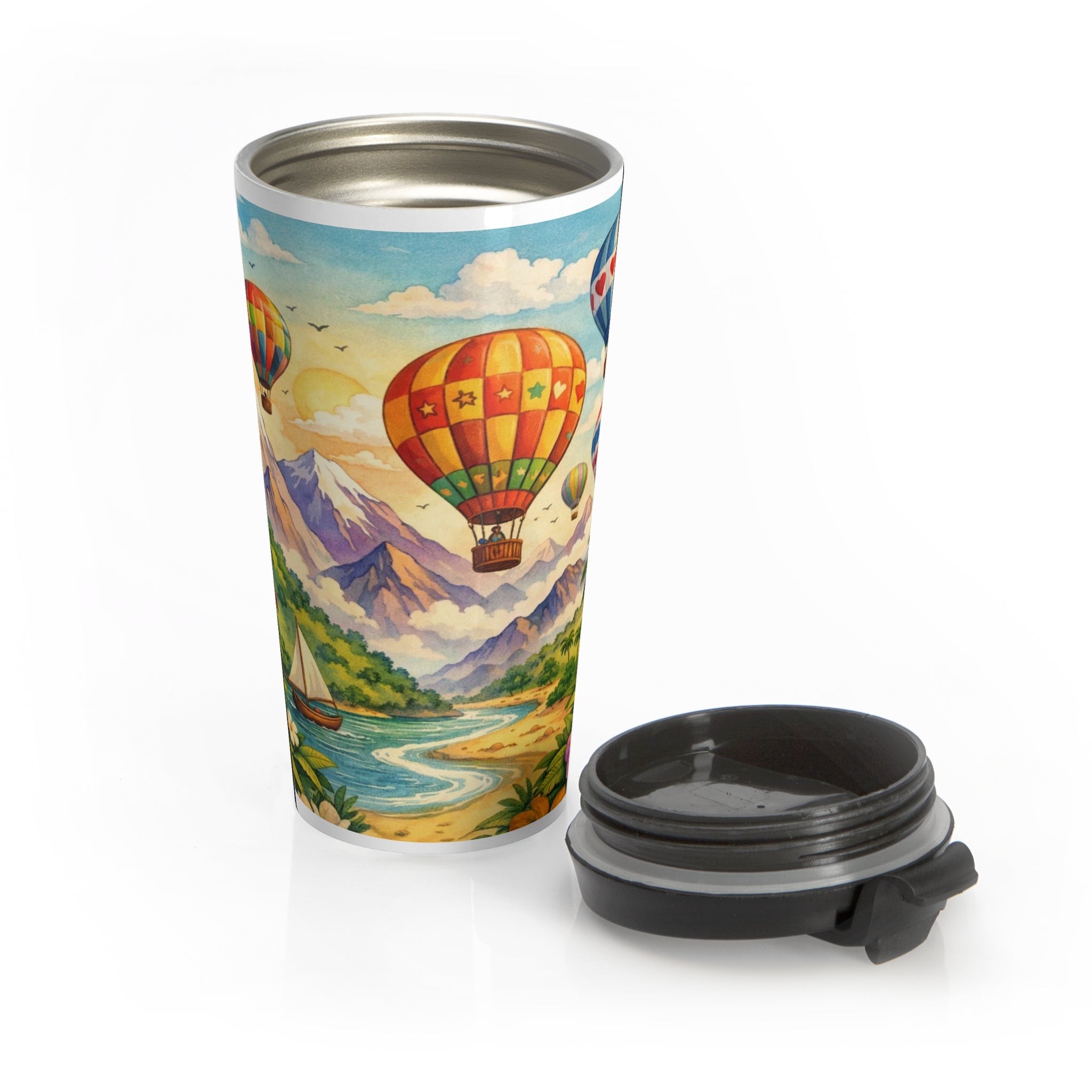 Hot Air Balloon Adventure Stainless Steel Travel Mug