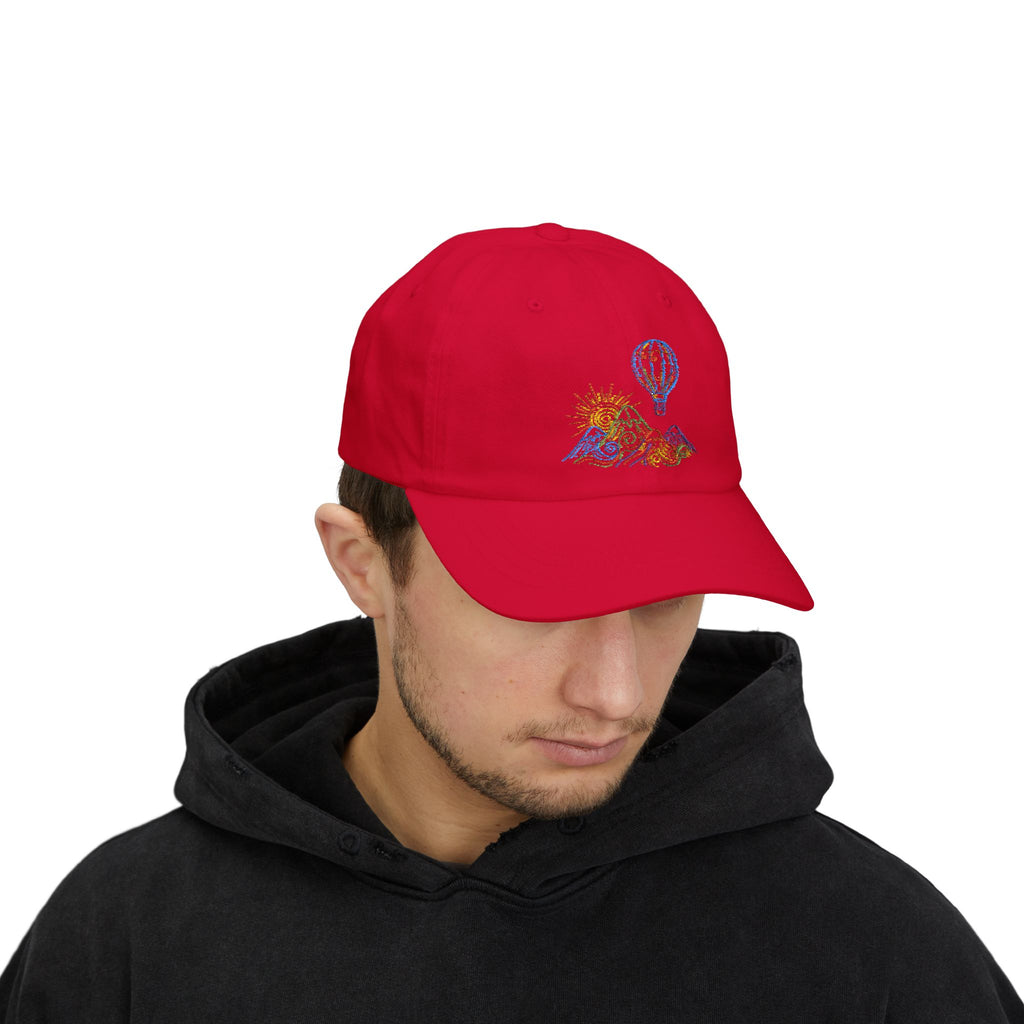 Hot Air Balloon Mountain Pastel Hat