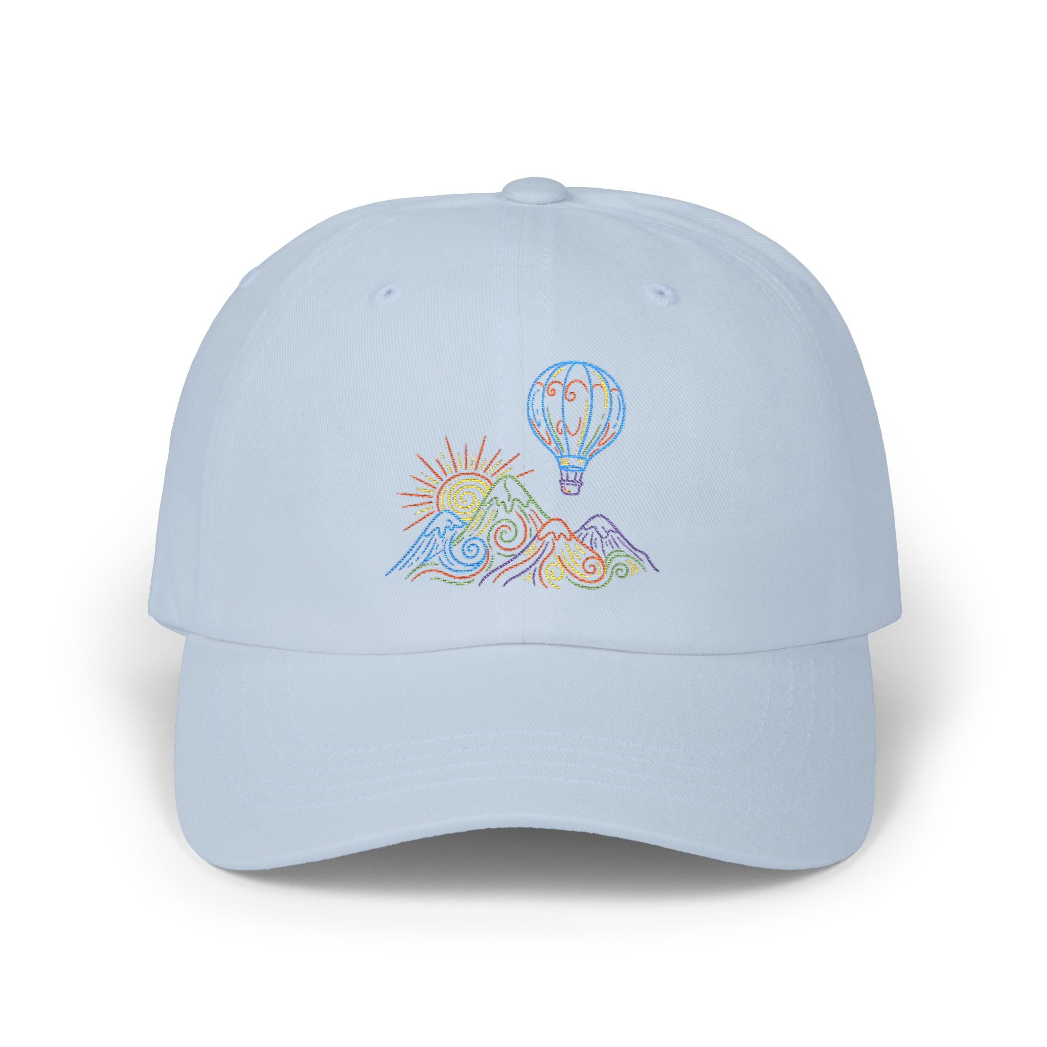 Hot Air Balloon Mountain Pastel Hat