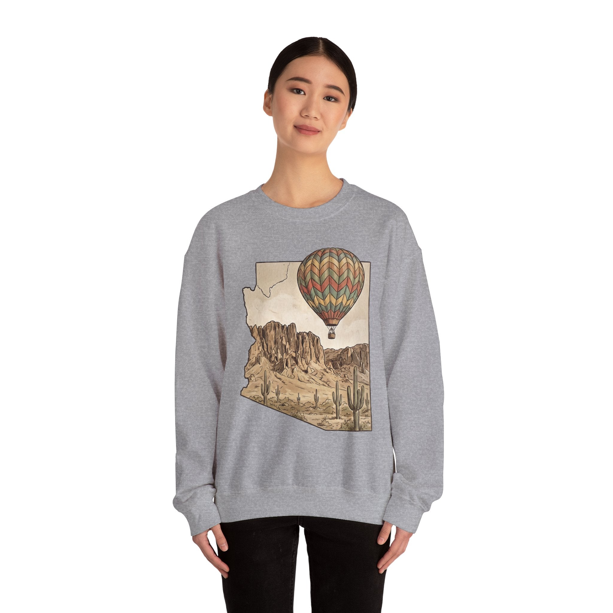 Grand Canyon Arizona Hot Air Balloon Crewneck Sweater