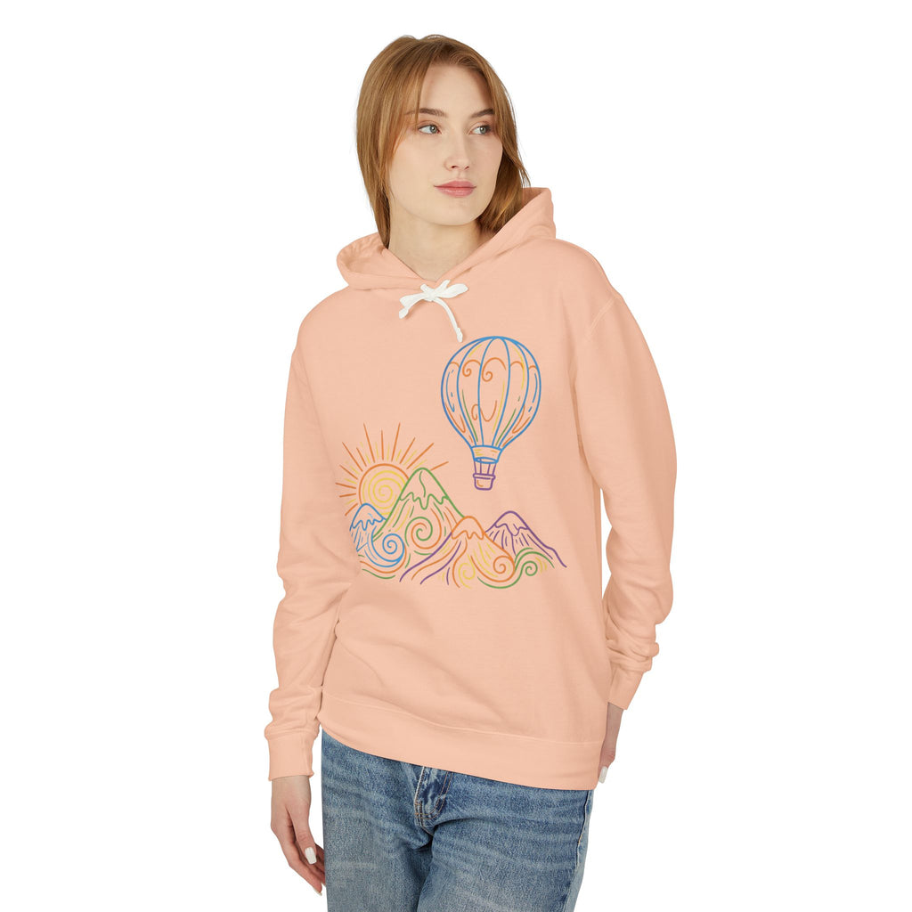 Hot Air Balloon Mountain Pastel Hoodie