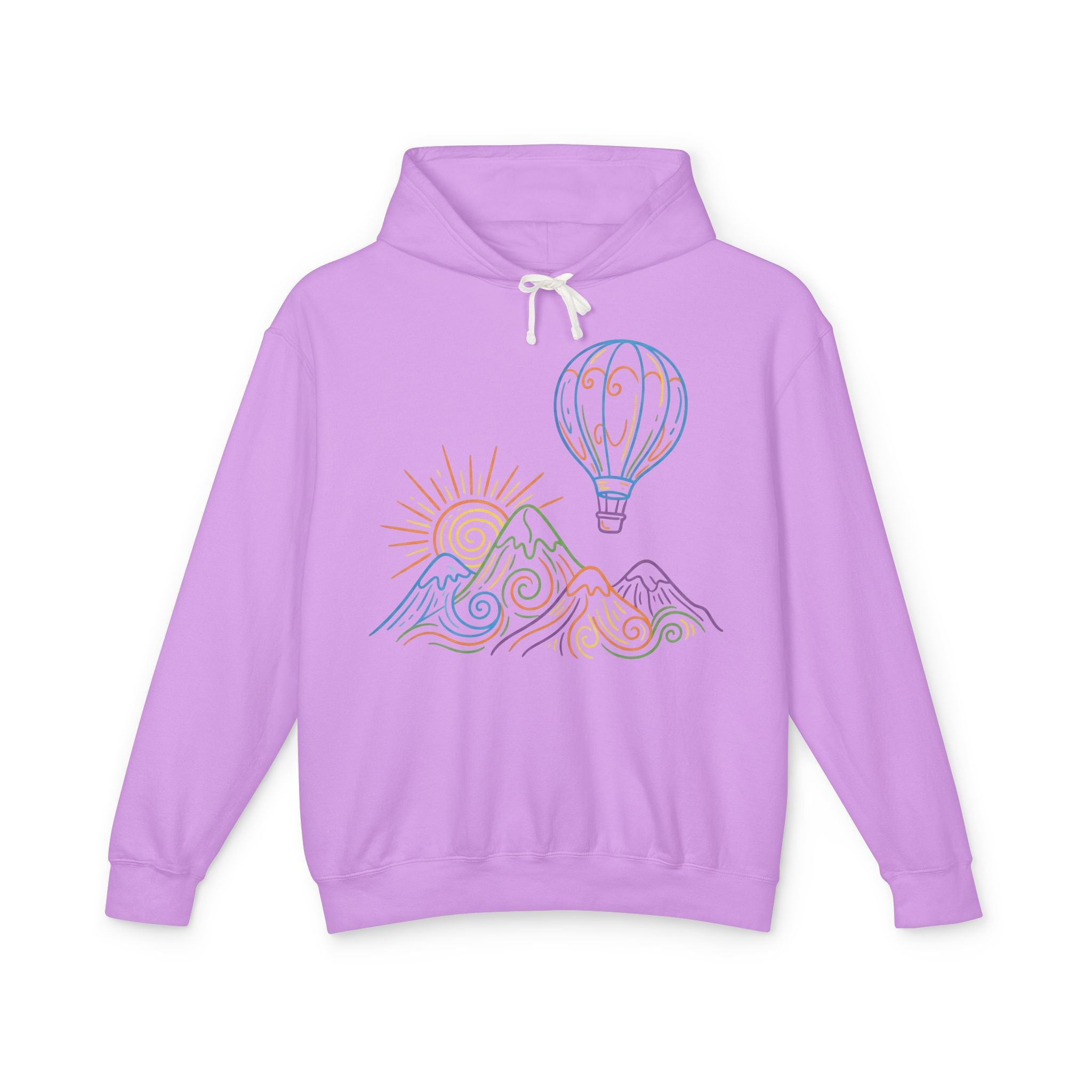 Hot Air Balloon Mountain Pastel Hoodie