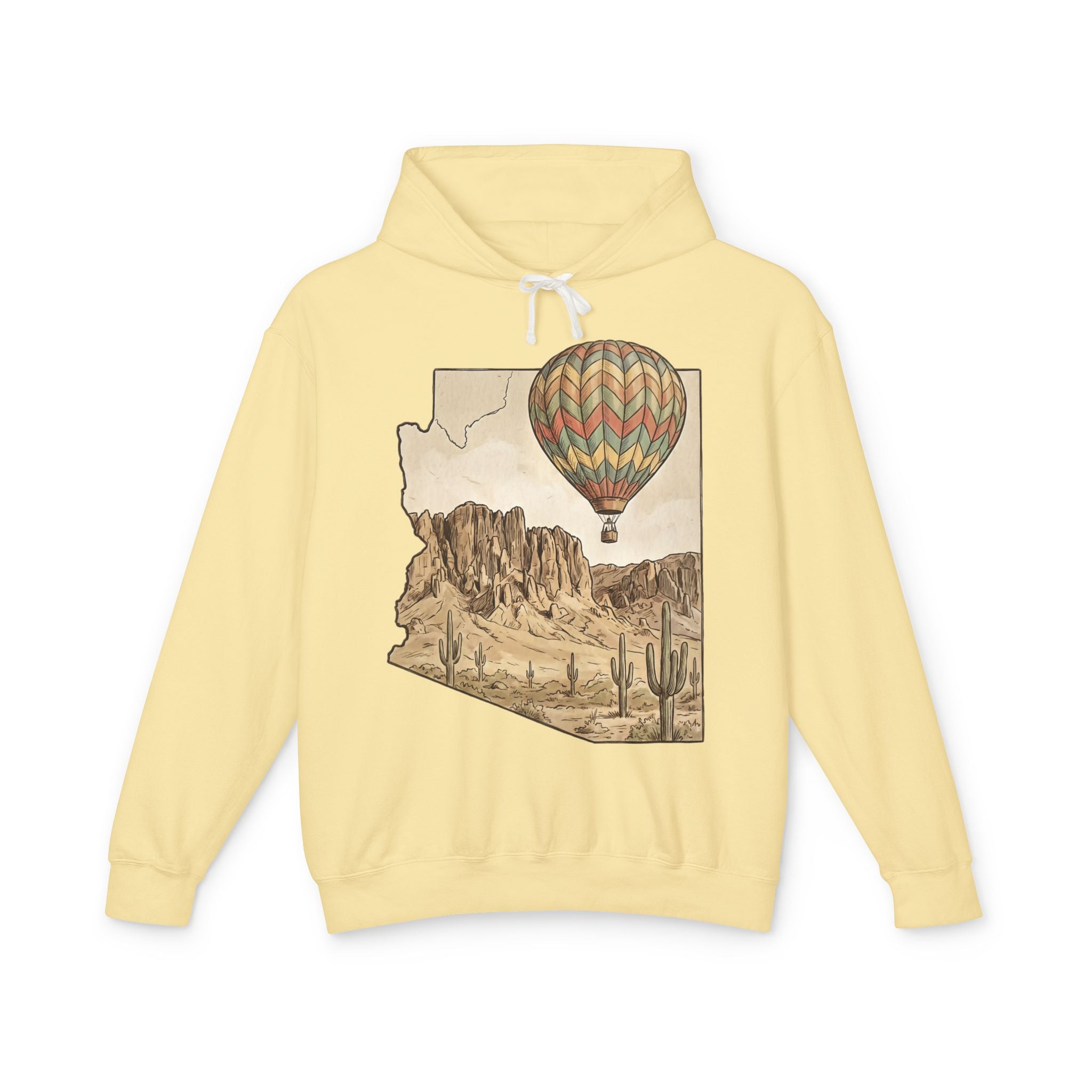 Grand Canyon Arizona Desert Hot Air Balloon Hoodie