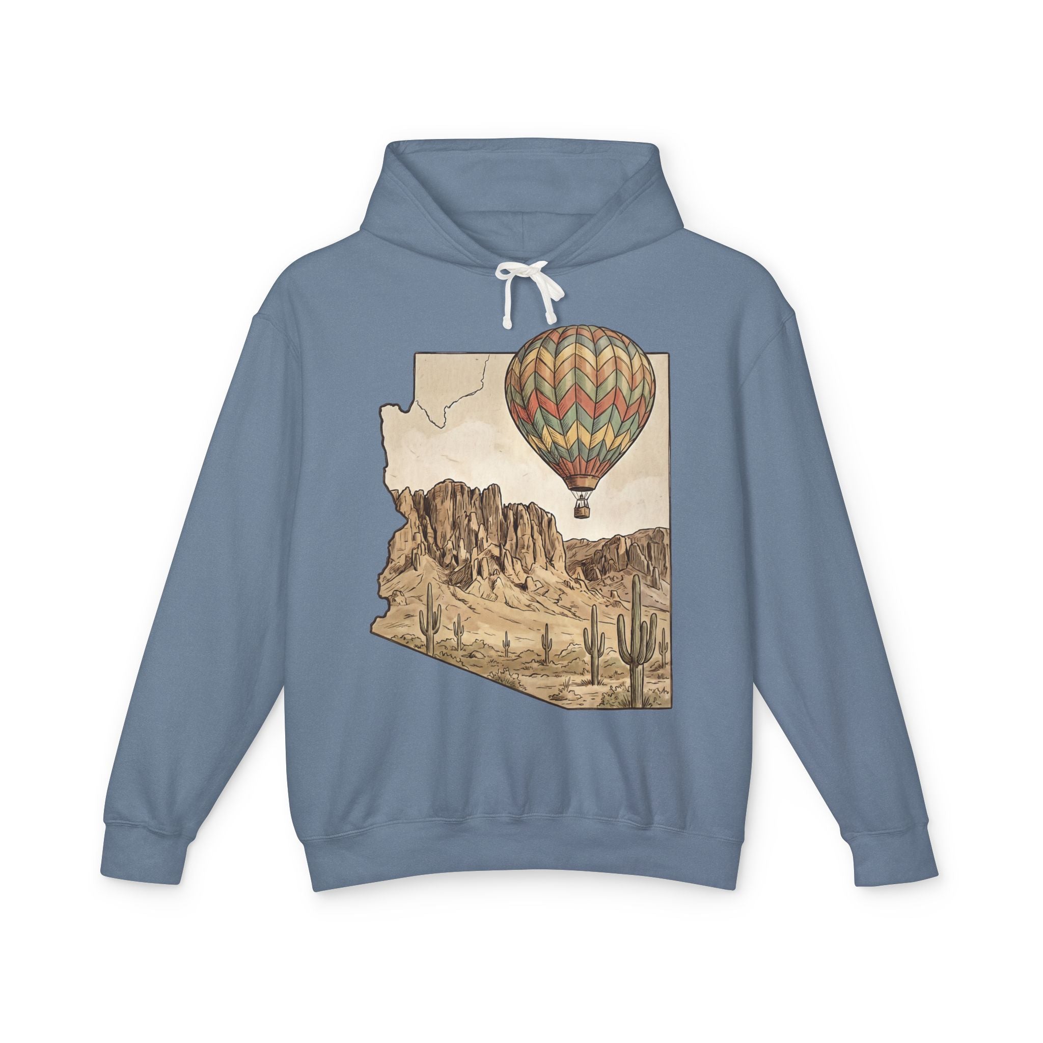 Grand Canyon Arizona Desert Hot Air Balloon Hoodie