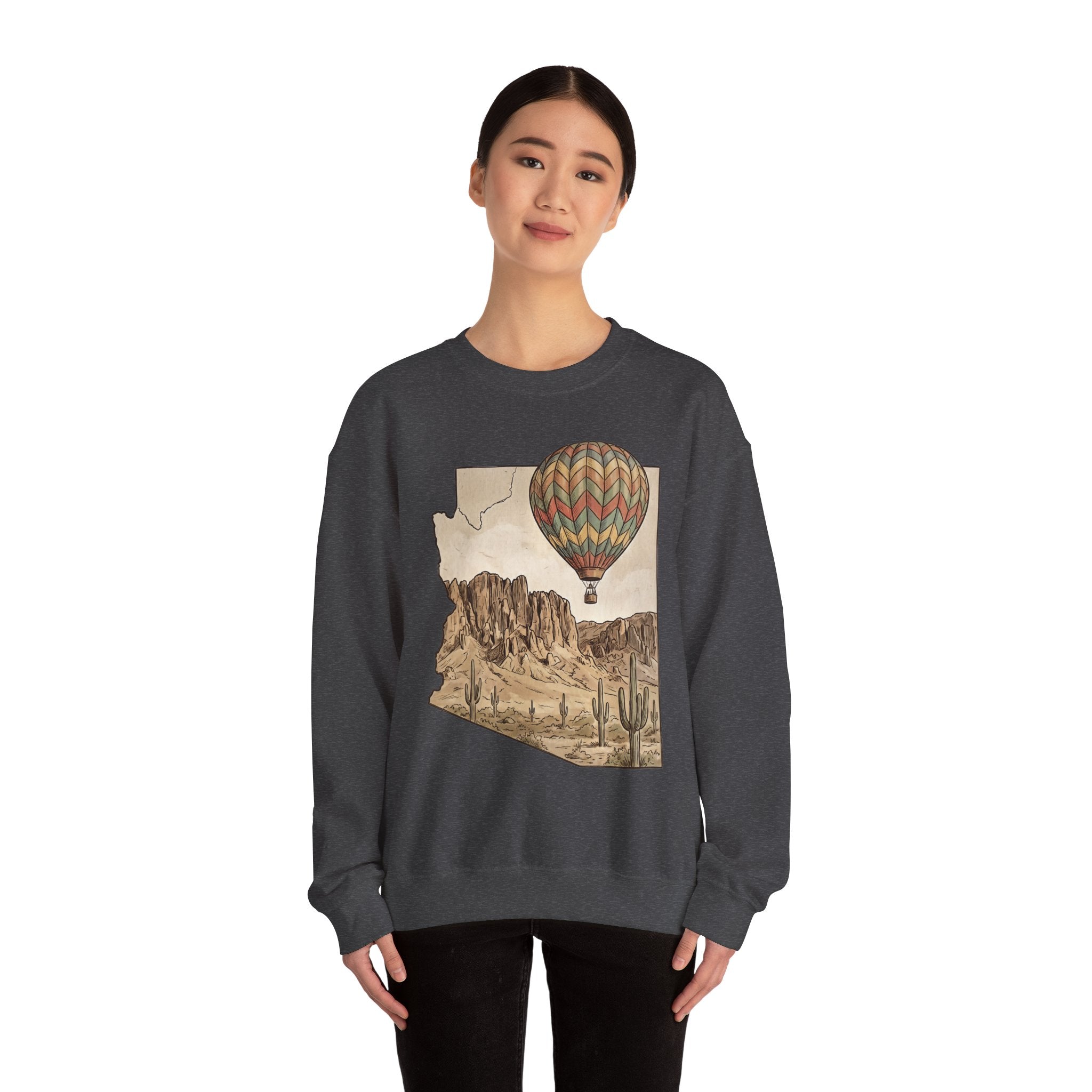 Grand Canyon Arizona Hot Air Balloon Crewneck Sweater
