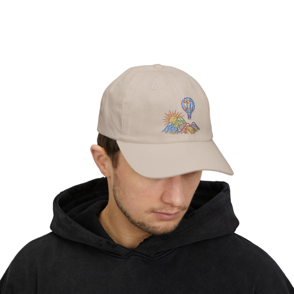 Hot Air Balloon Mountain Pastel Hat