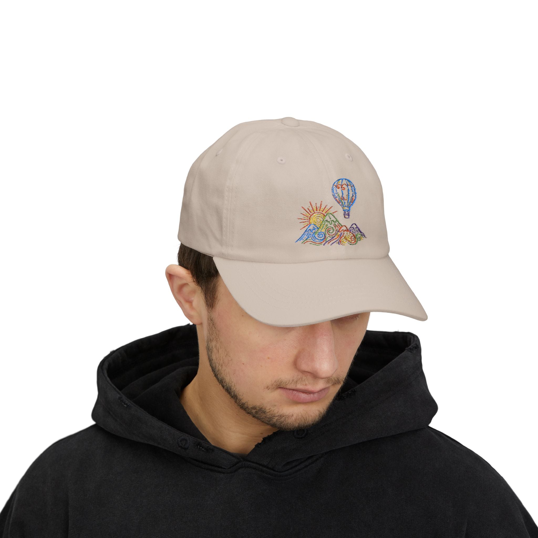 Hot Air Balloon Mountain Pastel Hat