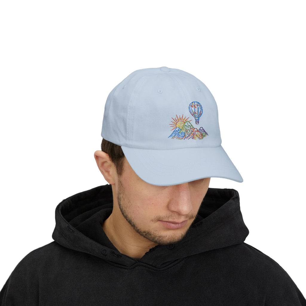 Hot Air Balloon Mountain Pastel Hat