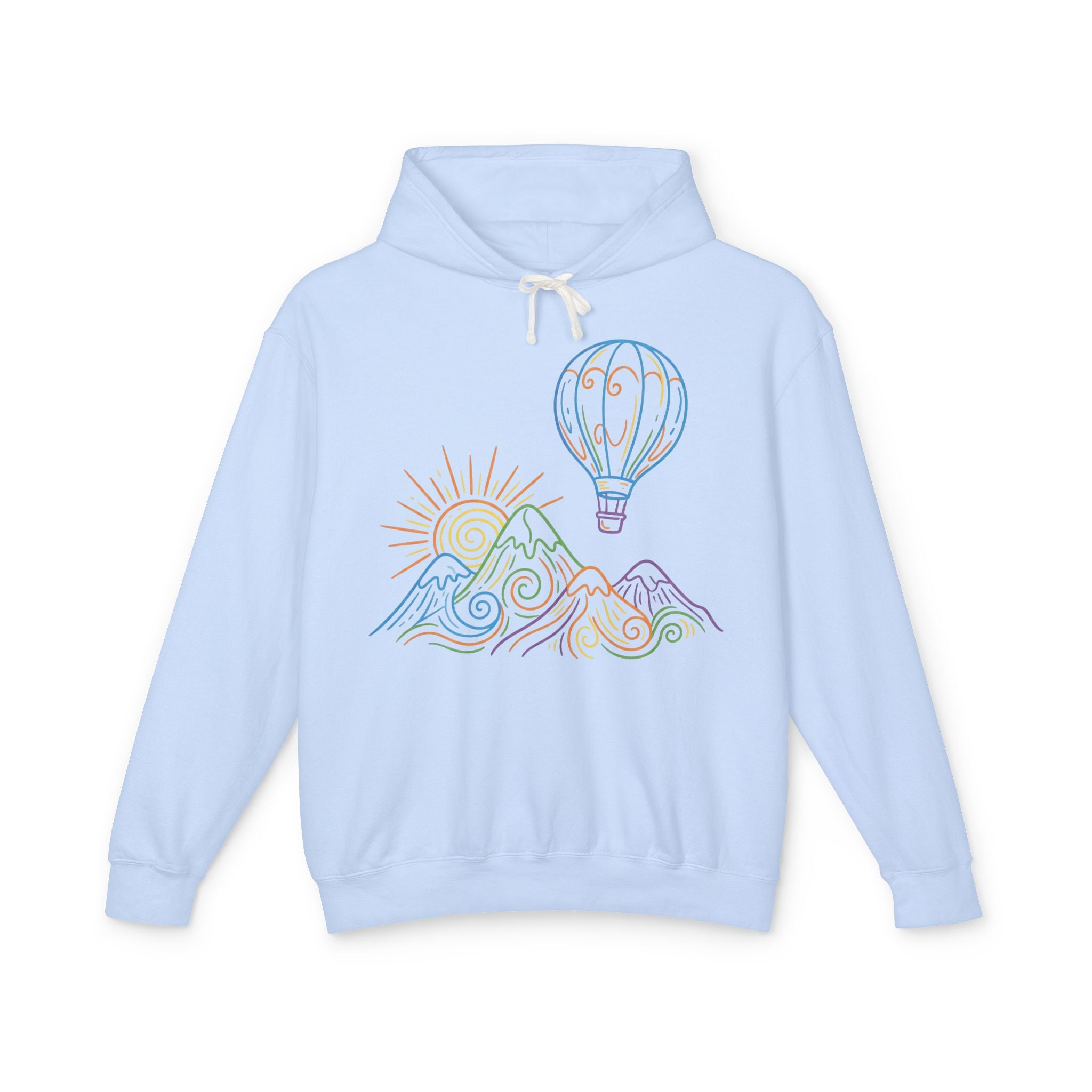Hot Air Balloon Mountain Pastel Hoodie