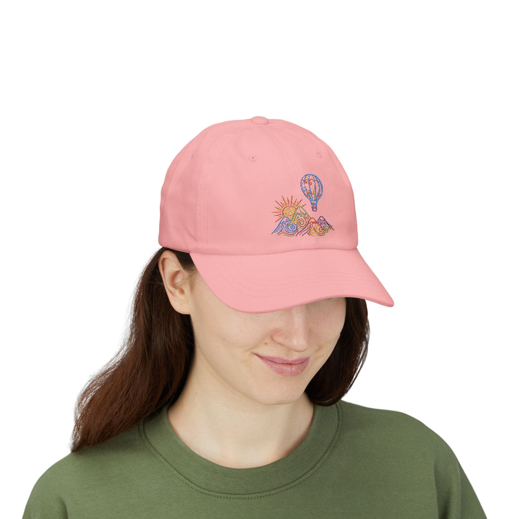 Hot Air Balloon Mountain Pastel Hat
