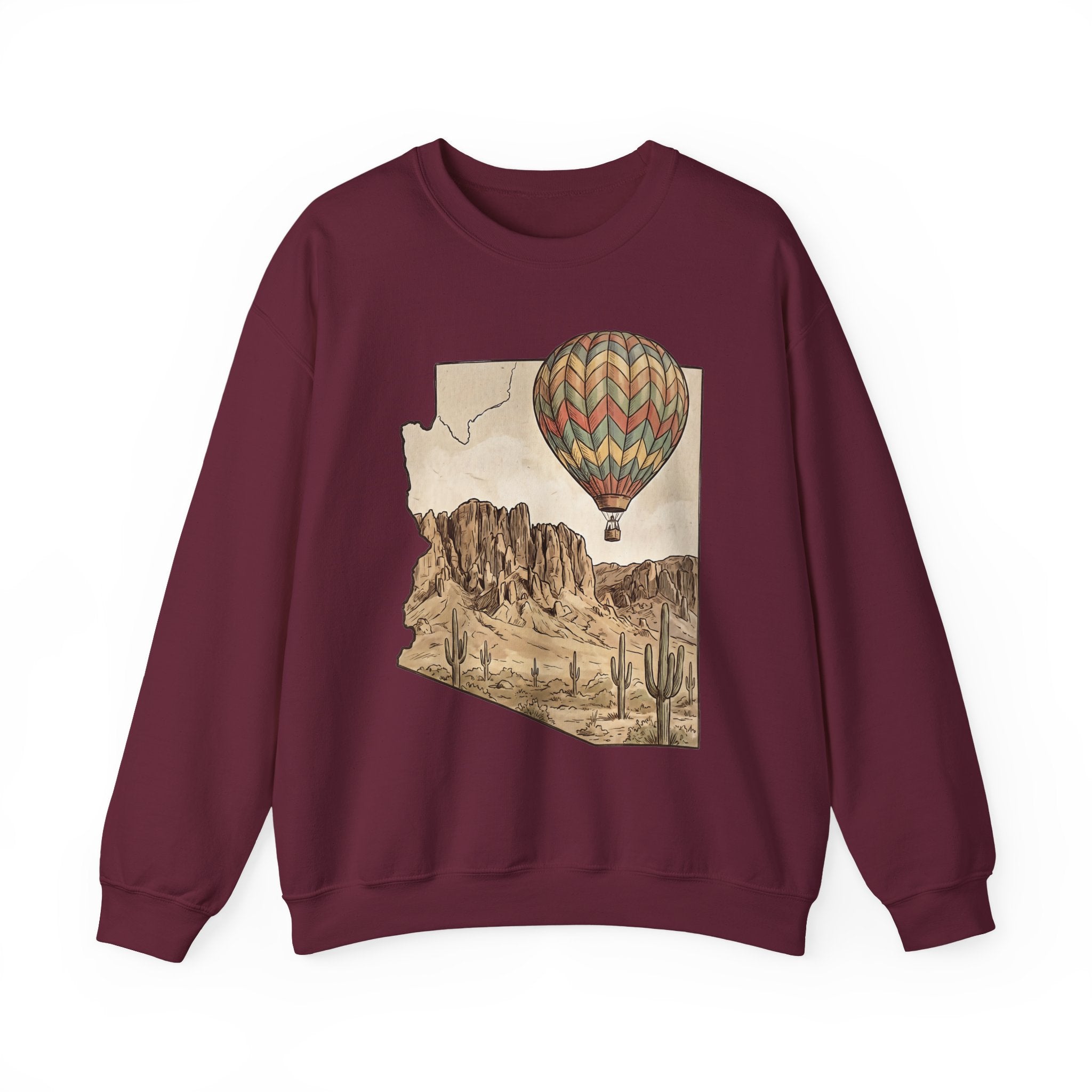 Grand Canyon Arizona Hot Air Balloon Crewneck Sweater