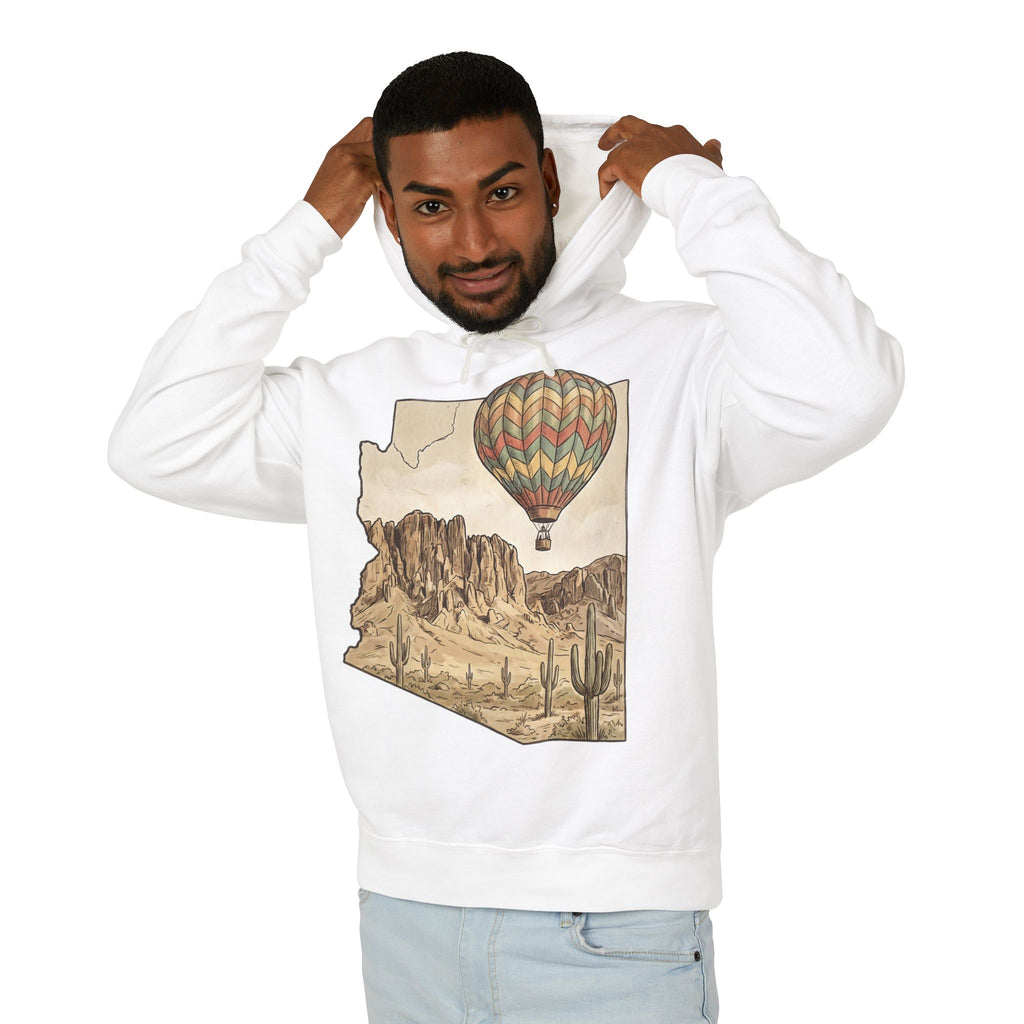 Grand Canyon Arizona Desert Hot Air Balloon Hoodie
