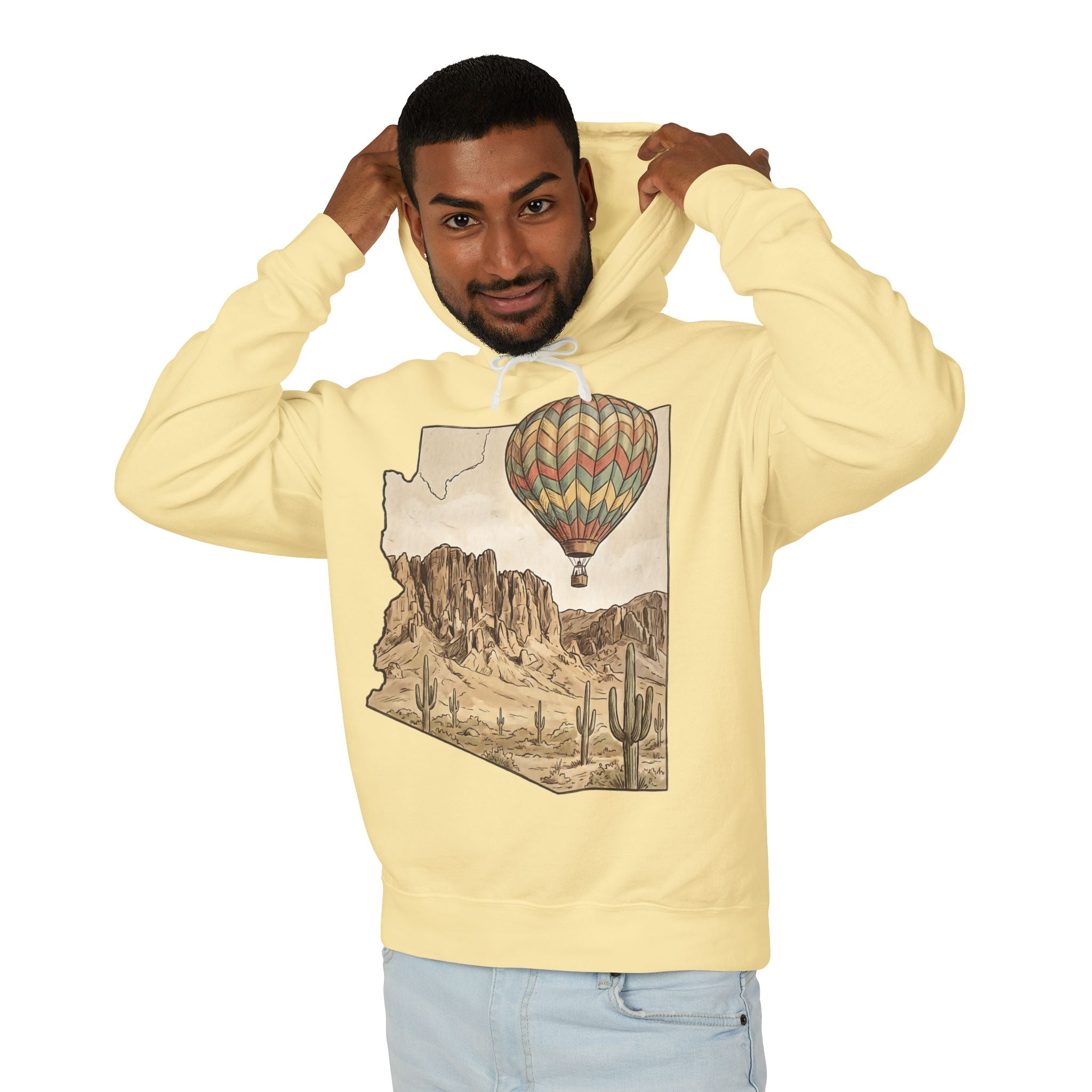 Grand Canyon Arizona Desert Hot Air Balloon Hoodie