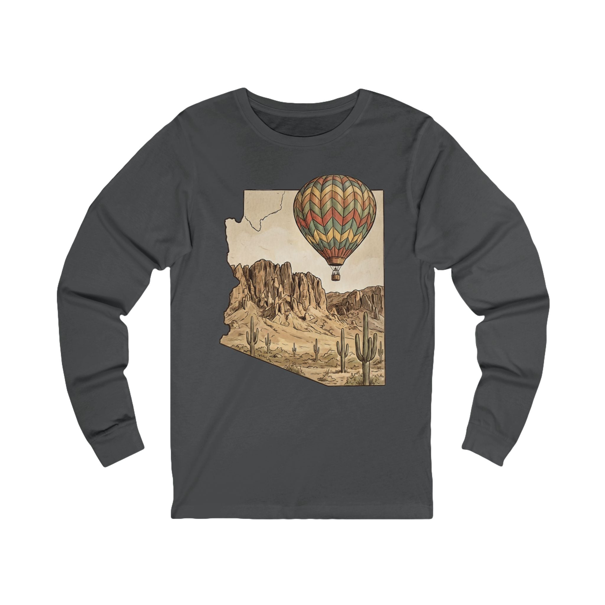 Grand Canyon Arizona Hot Air Balloon Long Sleeve Tee