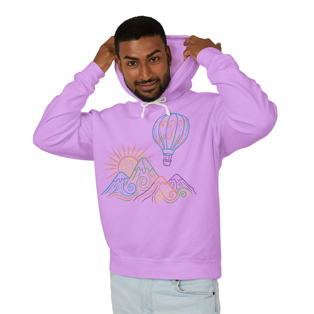 Hot Air Balloon Mountain Pastel Hoodie
