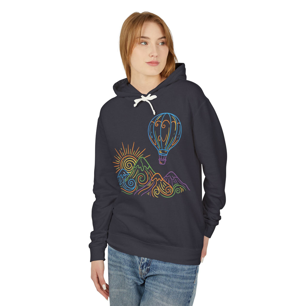 Hot Air Balloon Mountain Pastel Hoodie