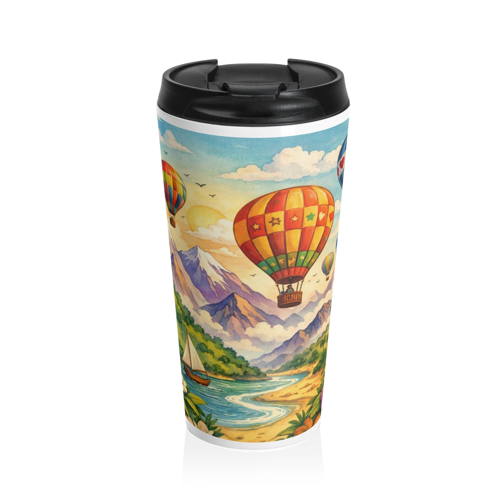 Hot Air Balloon Adventure Stainless Steel Travel Mug