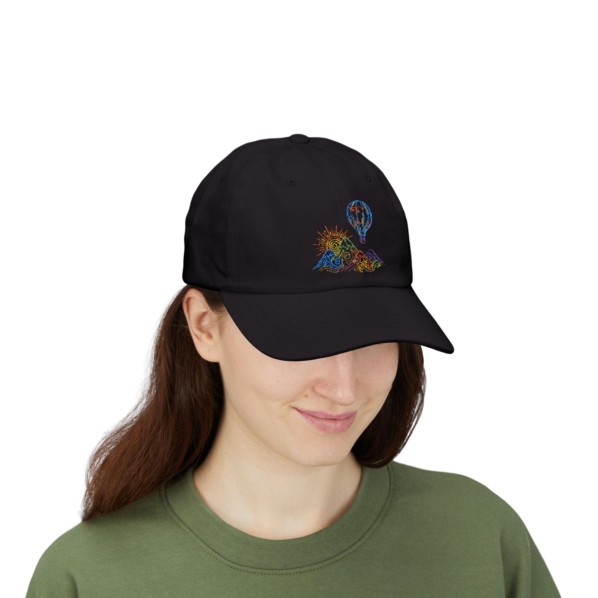 Hot Air Balloon Mountain Pastel Hat