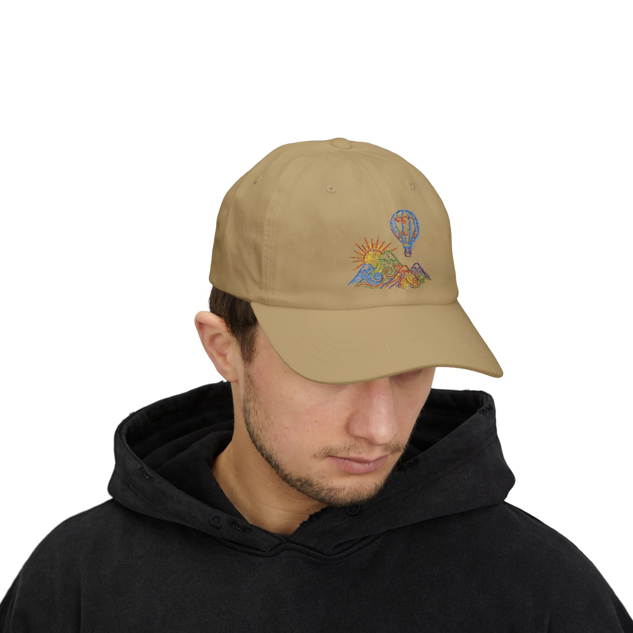 Hot Air Balloon Mountain Pastel Hat