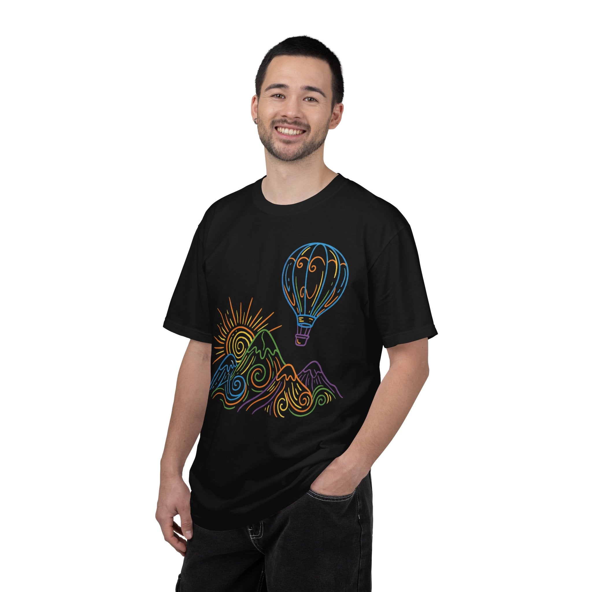 Hot Air Balloon Mountain Pastel T-Shirt
