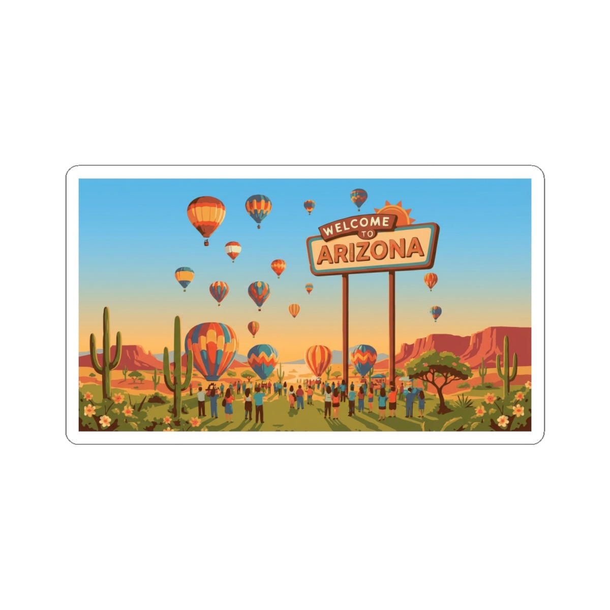 Welcome to Arizona Hot Air Balloons Sticker