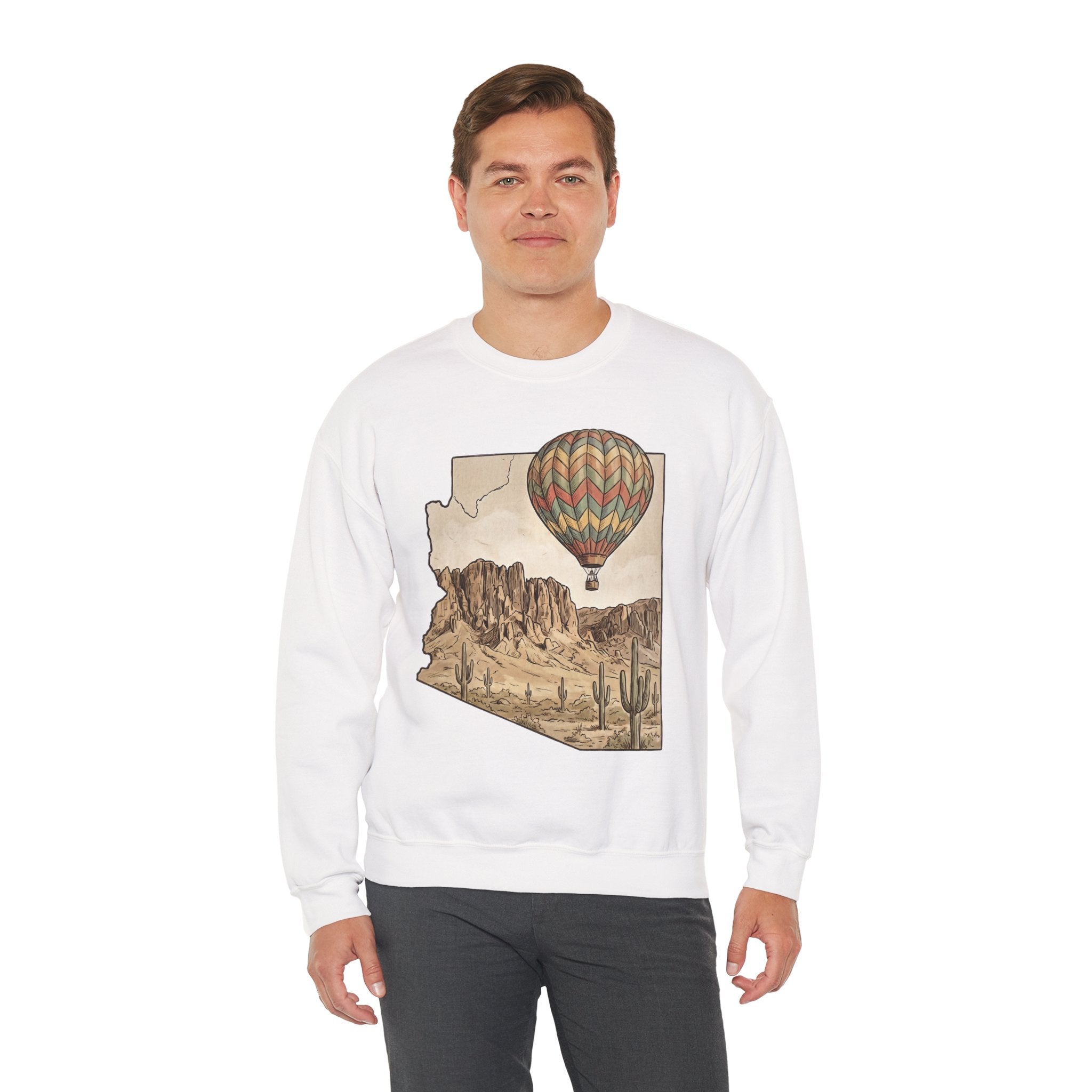 Grand Canyon Arizona Hot Air Balloon Crewneck Sweater